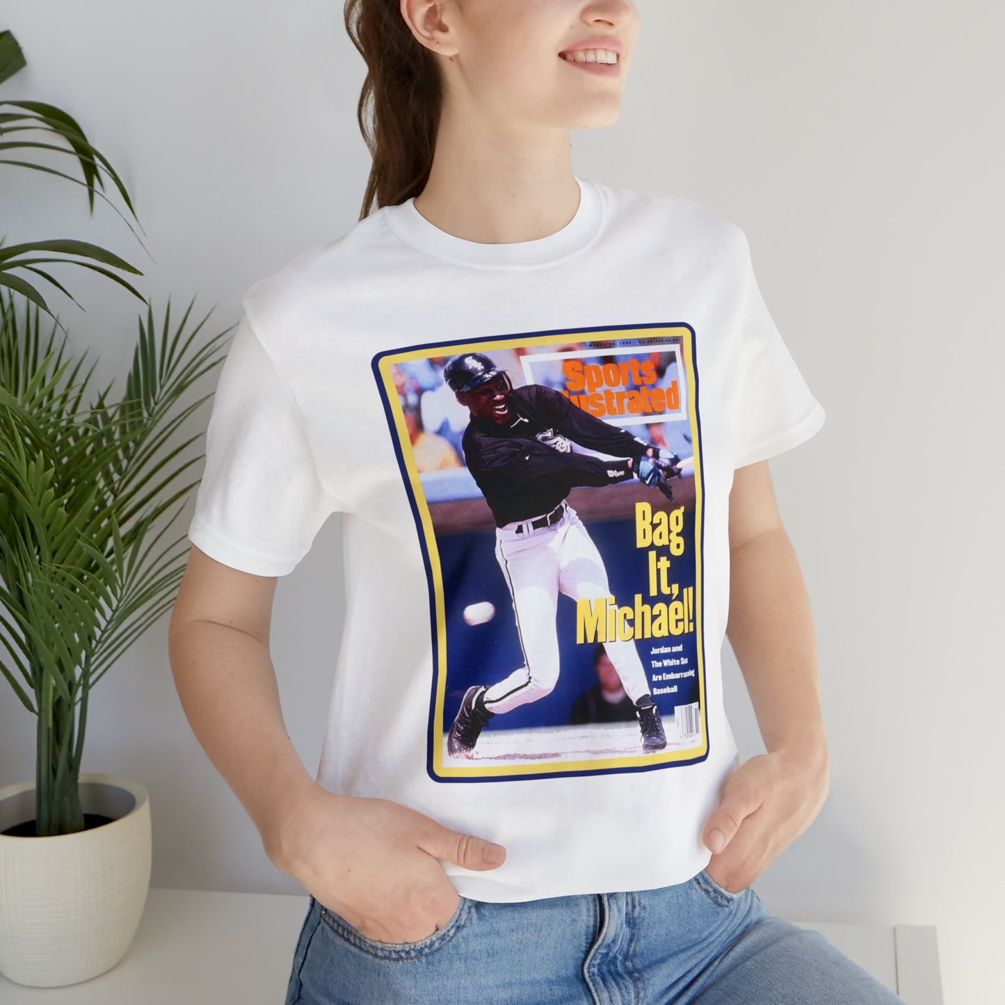 90s Throwback Michael Jordan Sports Illustrated Magazine Unisex Jersey Short Sleeve Tee