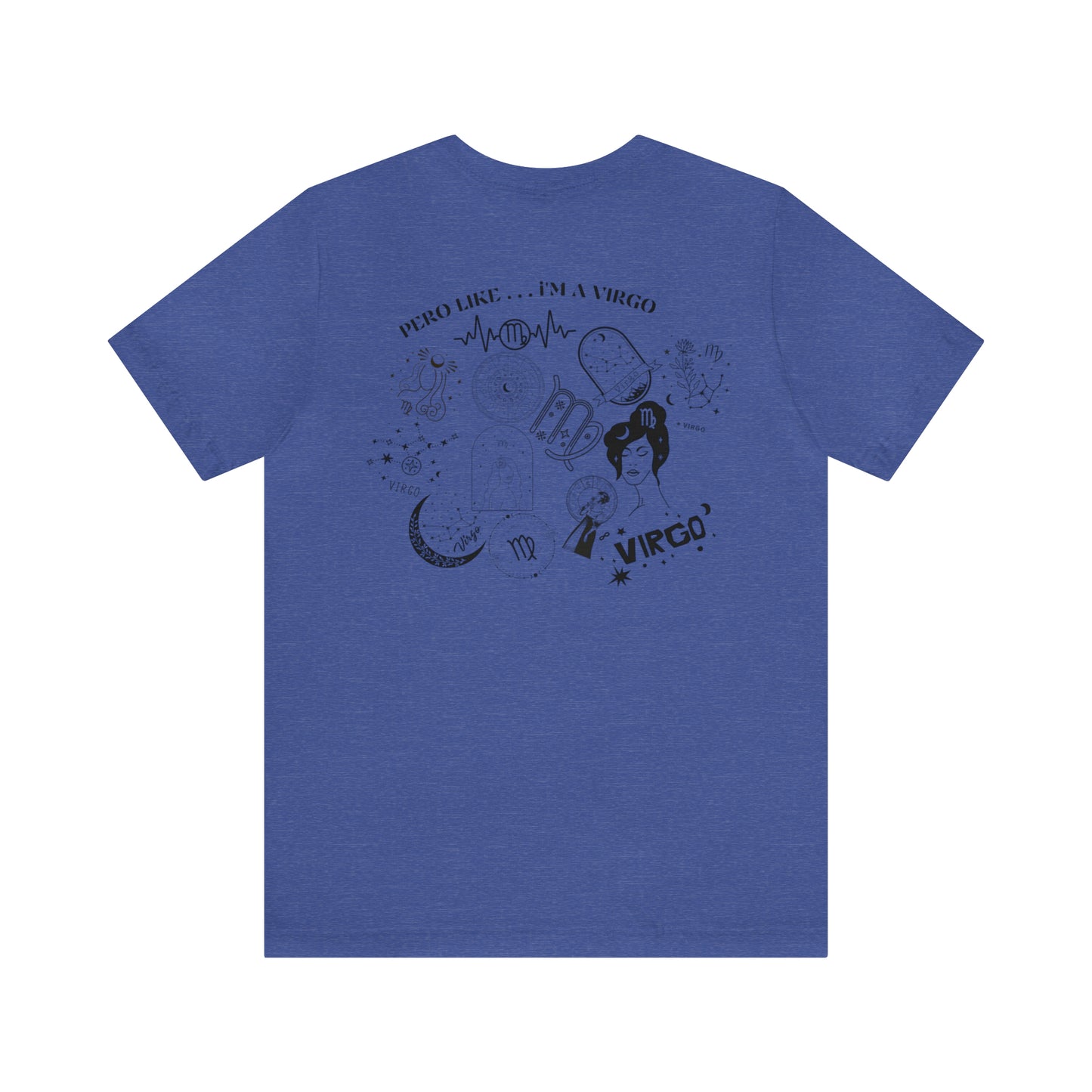 Zodiac Virgo - Astrology Unisex Jersey Short Sleeve Tee Front/Back Print