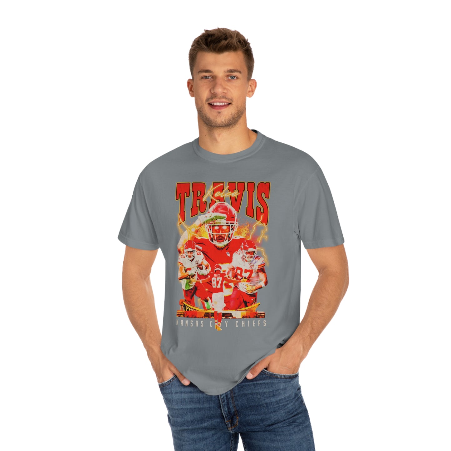 Kelce Kansas Football Unisex Garment-Dyed T-shirt