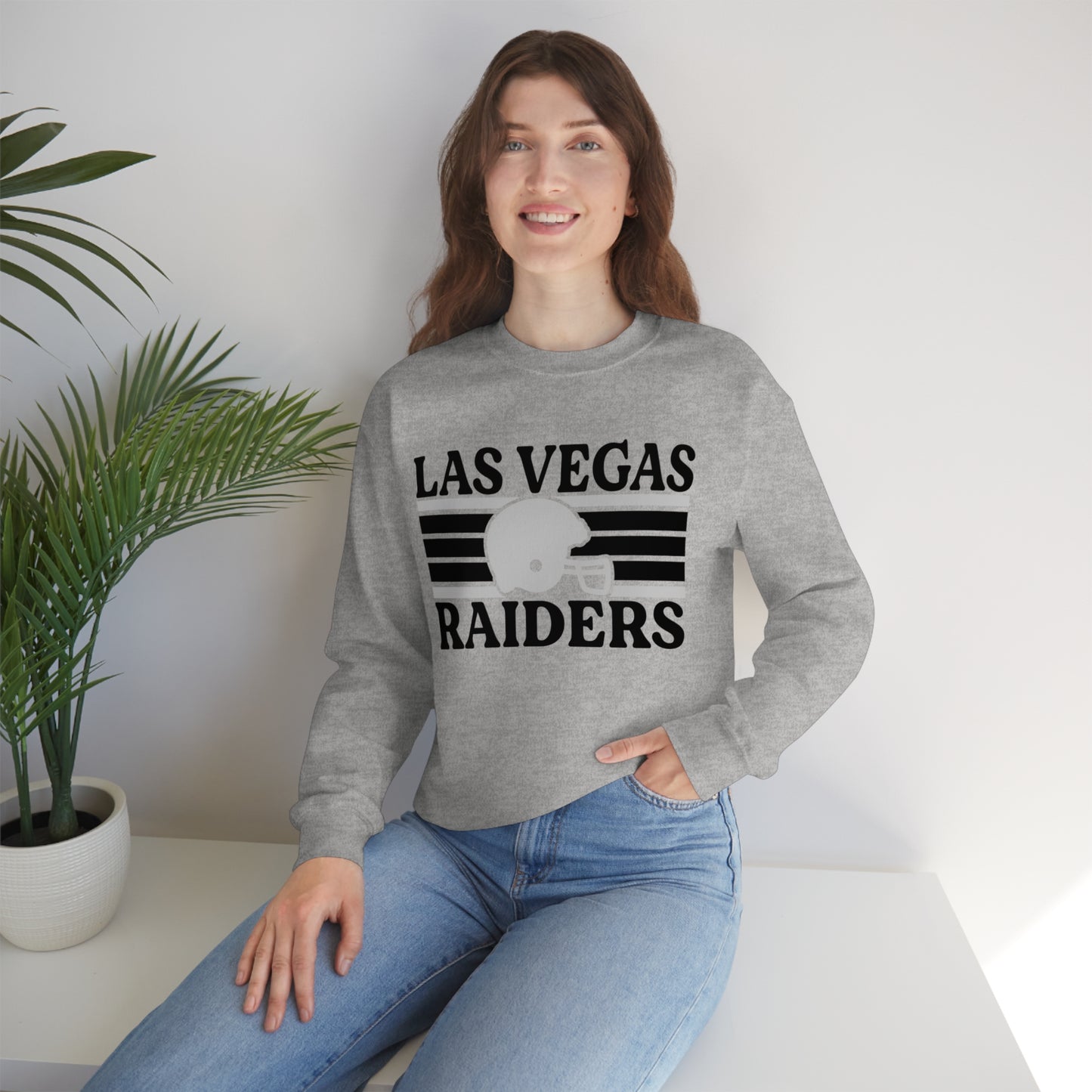 Retro Style Las Vegas Football Unisex Heavy Blend Crewneck Sweatshirt