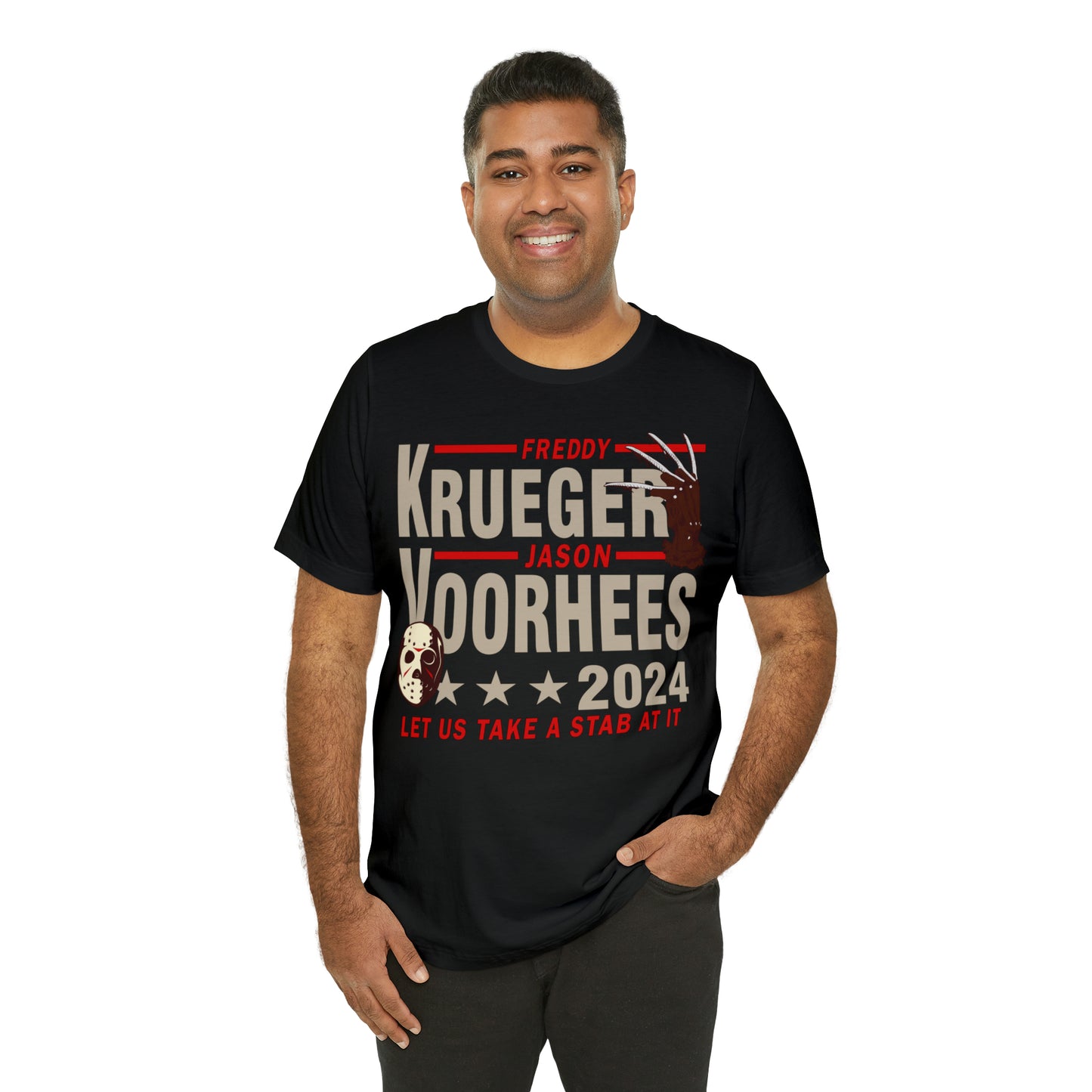 Freddy Krueger Jason Voorhees 2024 | Unisex Jersey Short Sleeve Tee