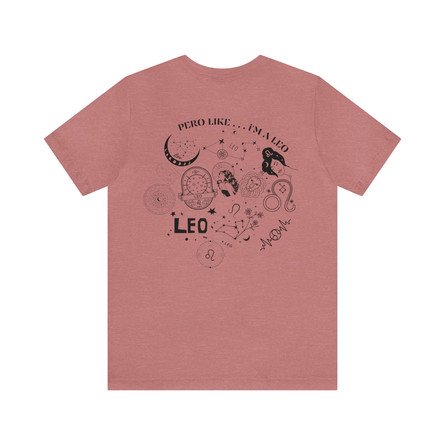 Zodiac Leo - Astrology Unisex Jersey Short Sleeve Tee Front/Back Print