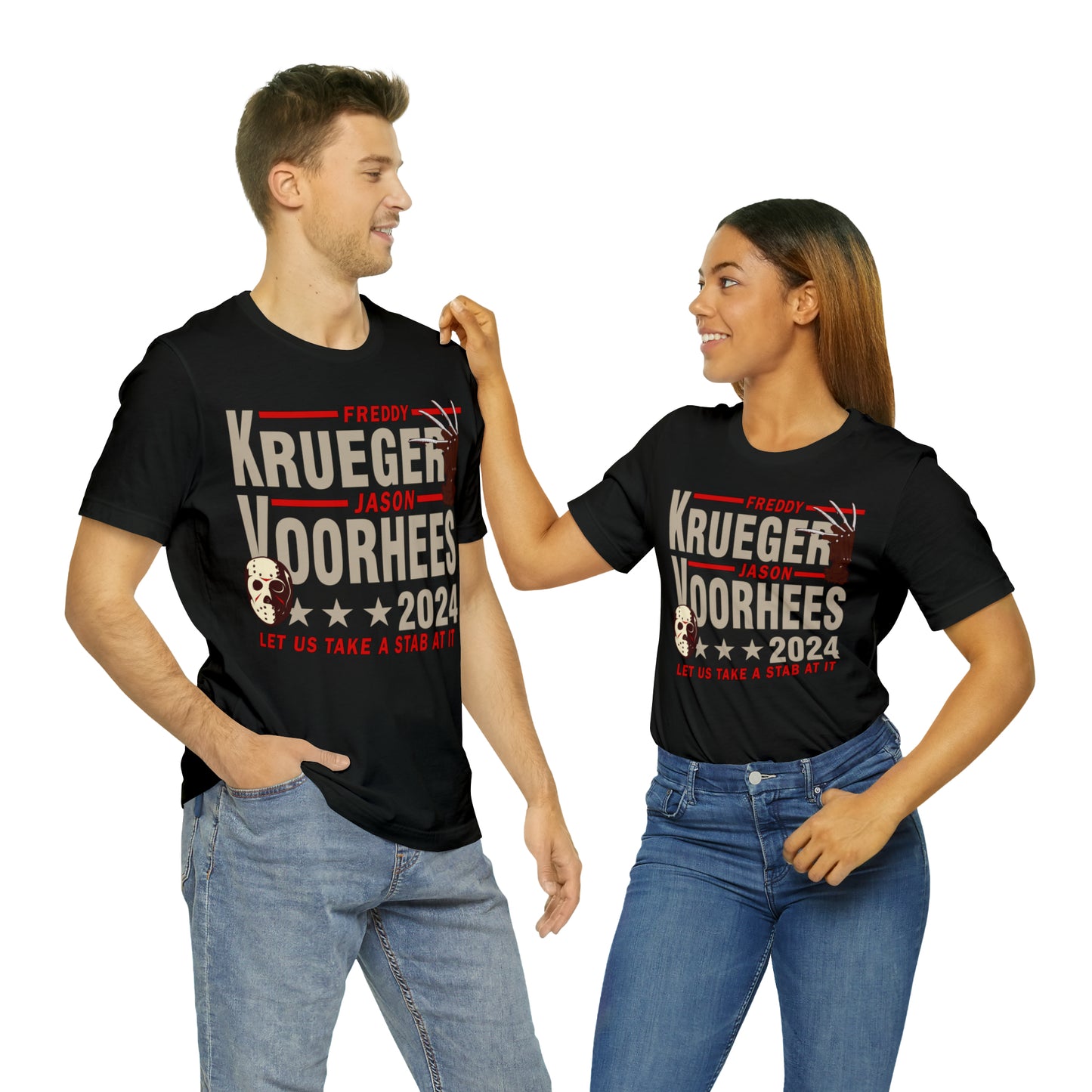 Freddy Krueger Jason Voorhees 2024 | Unisex Jersey Short Sleeve Tee