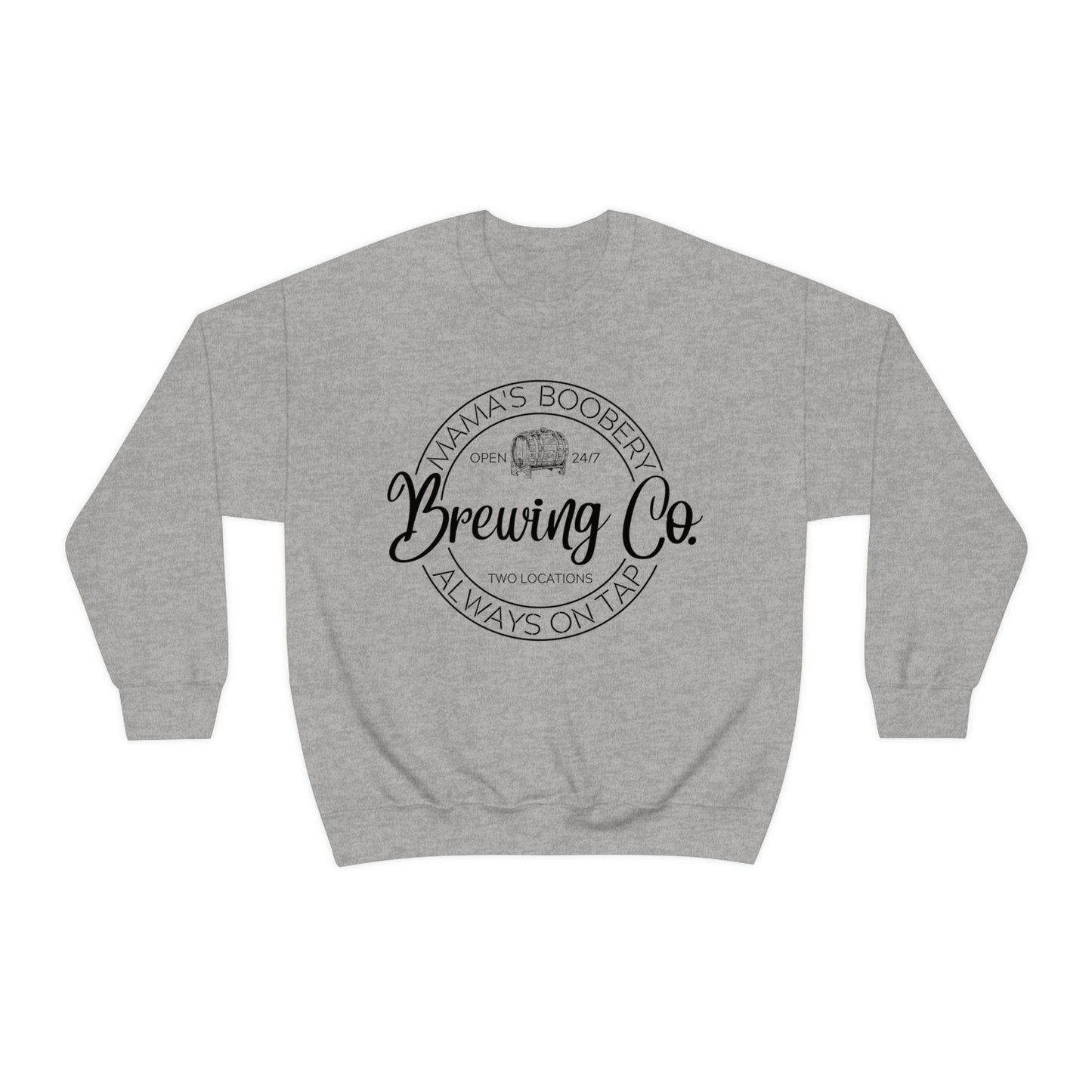 Moms Boobery Brewery Unisex DryBlend® Crewneck Sweatshirt