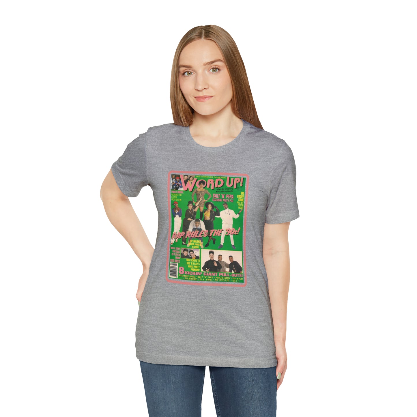 90s Throwback Word Up Magazine Unisex Jersey Short Sleeve Tee