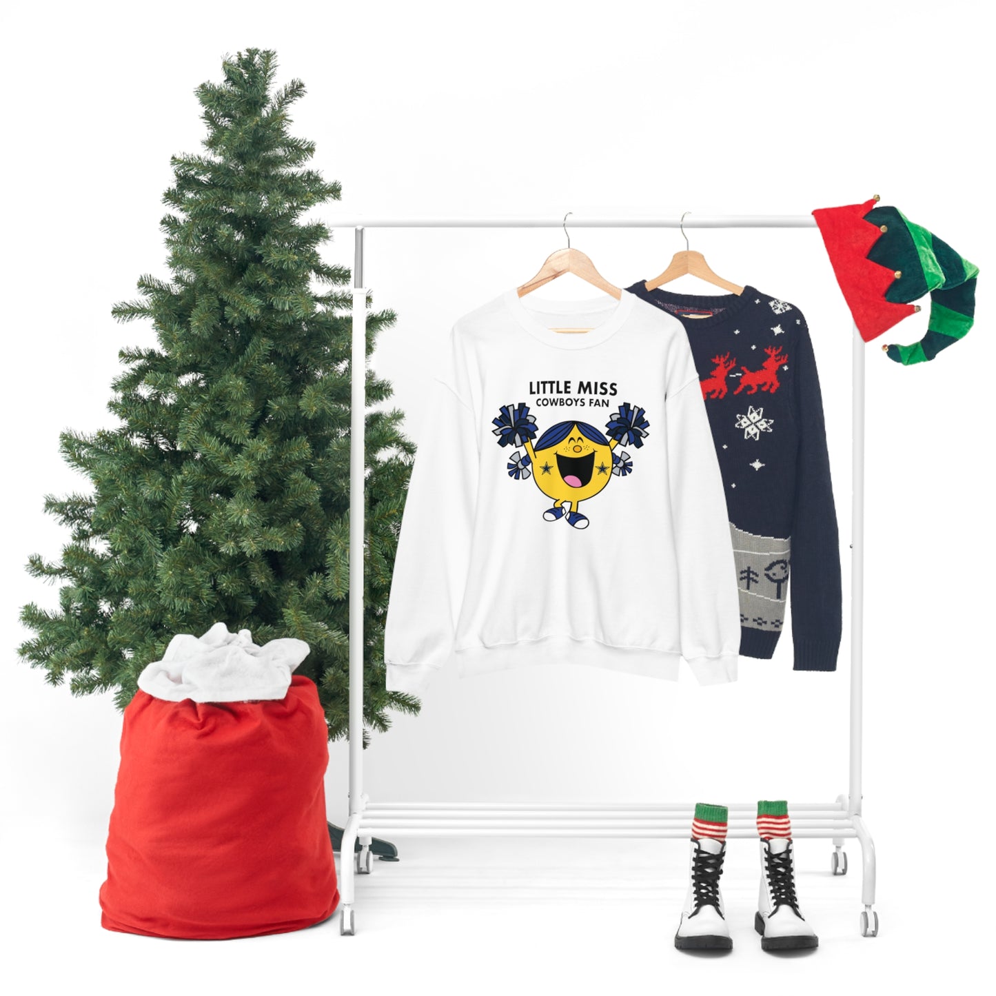 Little Miss Dallas Cowboys Unisex Heavy Blend Crewneck Sweatshirt