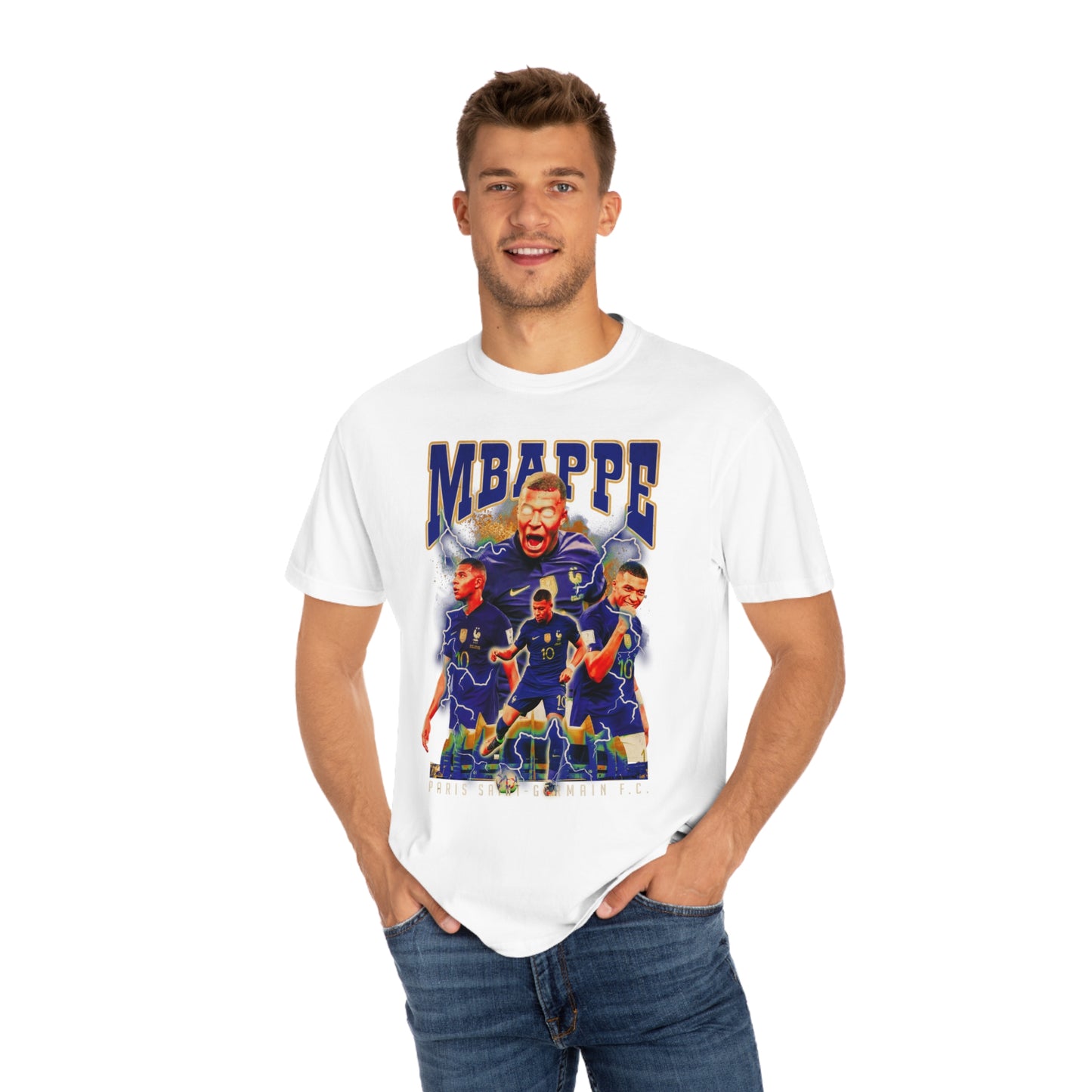 Mbappe Soccer Unisex Garment-Dyed T-shirt