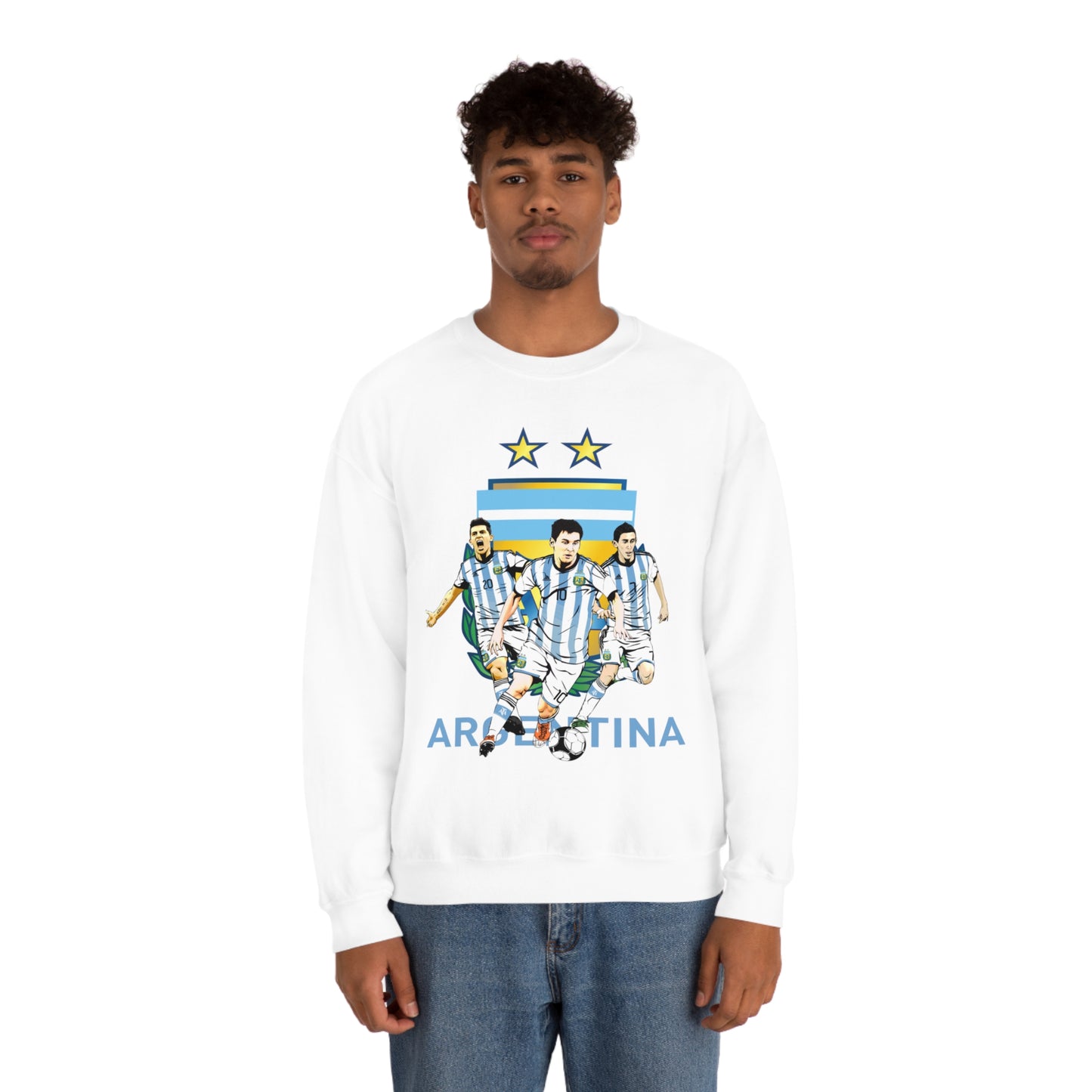 Argentina Soccer Unisex Heavy Blend Crewneck Sweatshirt