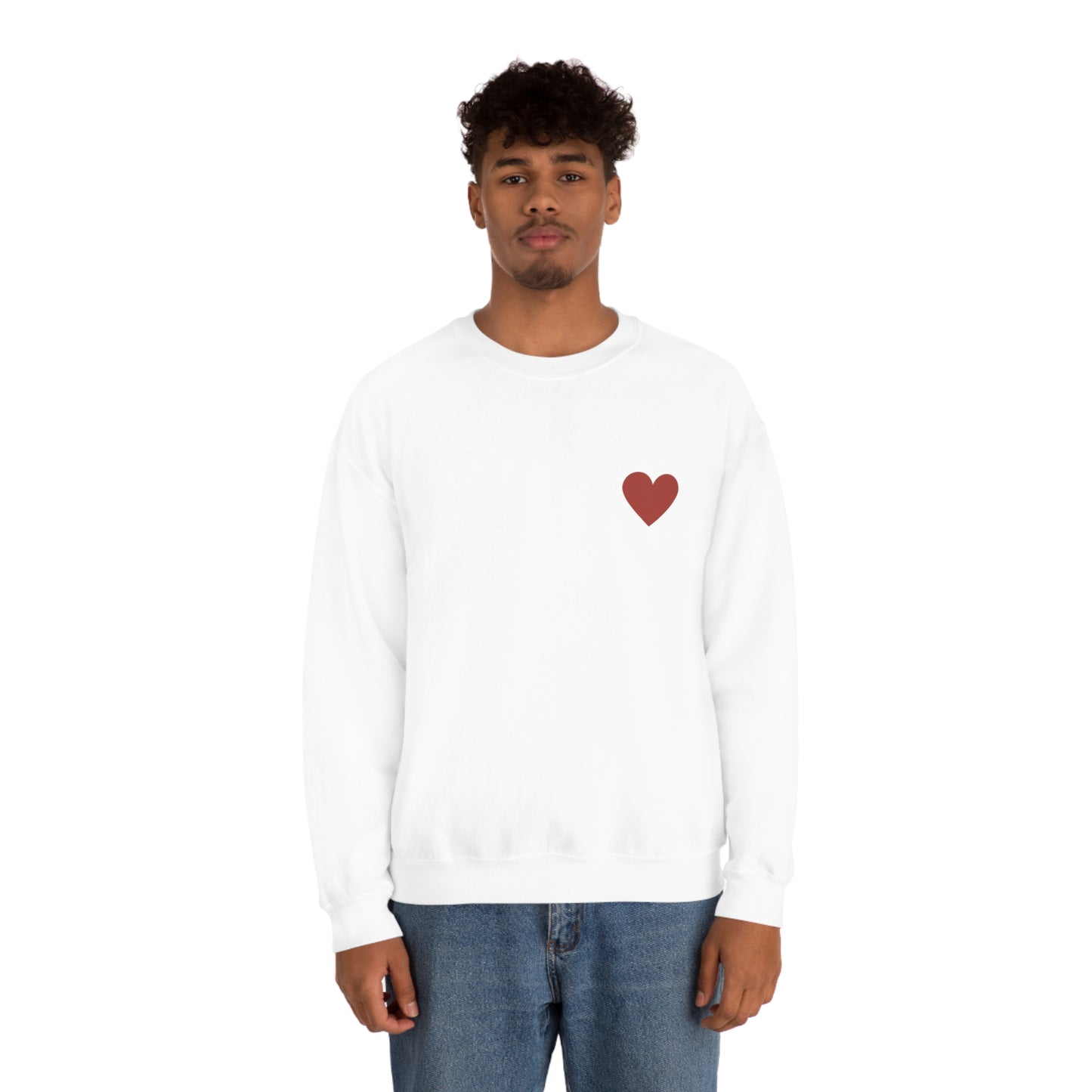 Heart Self Love Club Valentines Day Unisex Heavy Blend Crewneck Sweatshirt Front/Back Print