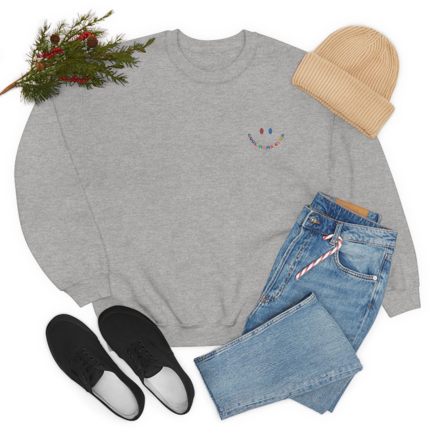 Cool Moms Club Unisex DryBlend® Crewneck Sweatshirt Front/Back Print