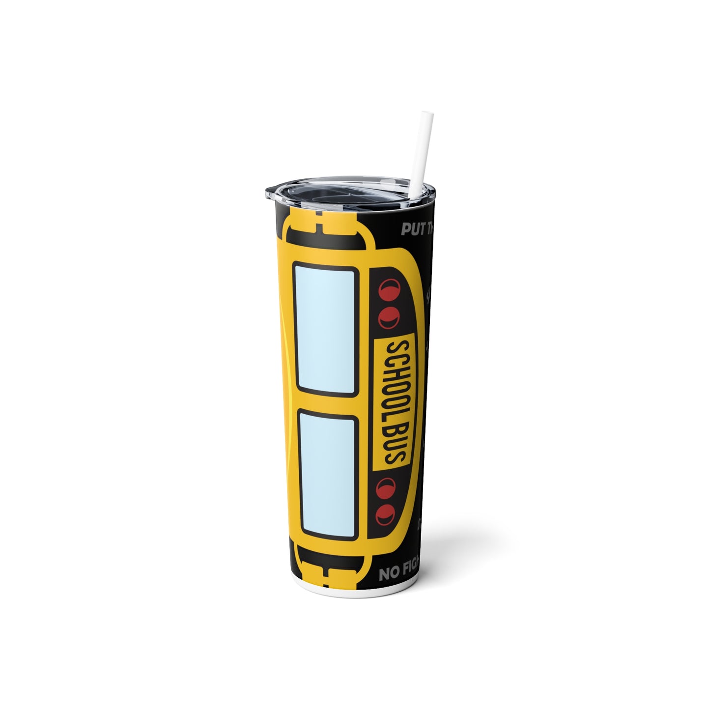Bus Driver Skinny Steel Tumbler with Straw, 20oz