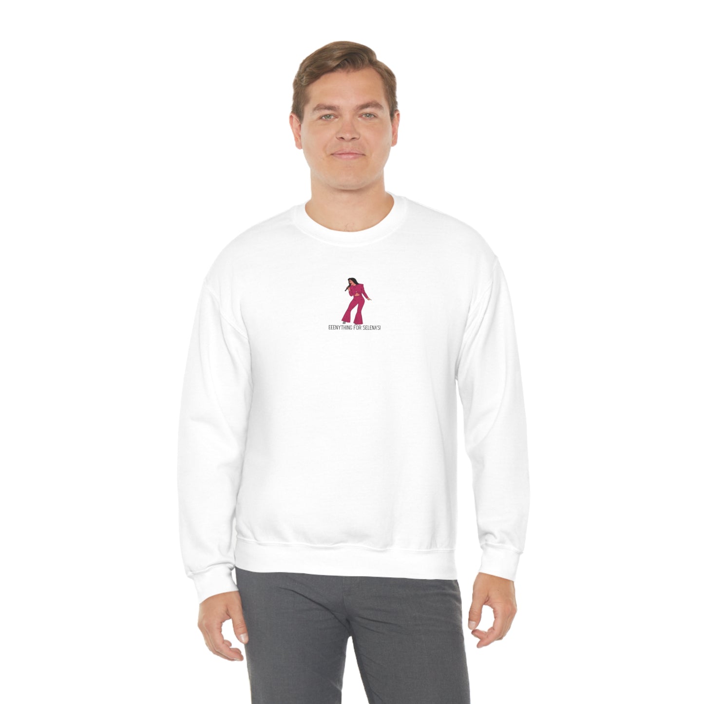 Eeeenything For Selenas Unisex Heavy Blend Crewneck Sweatshirt