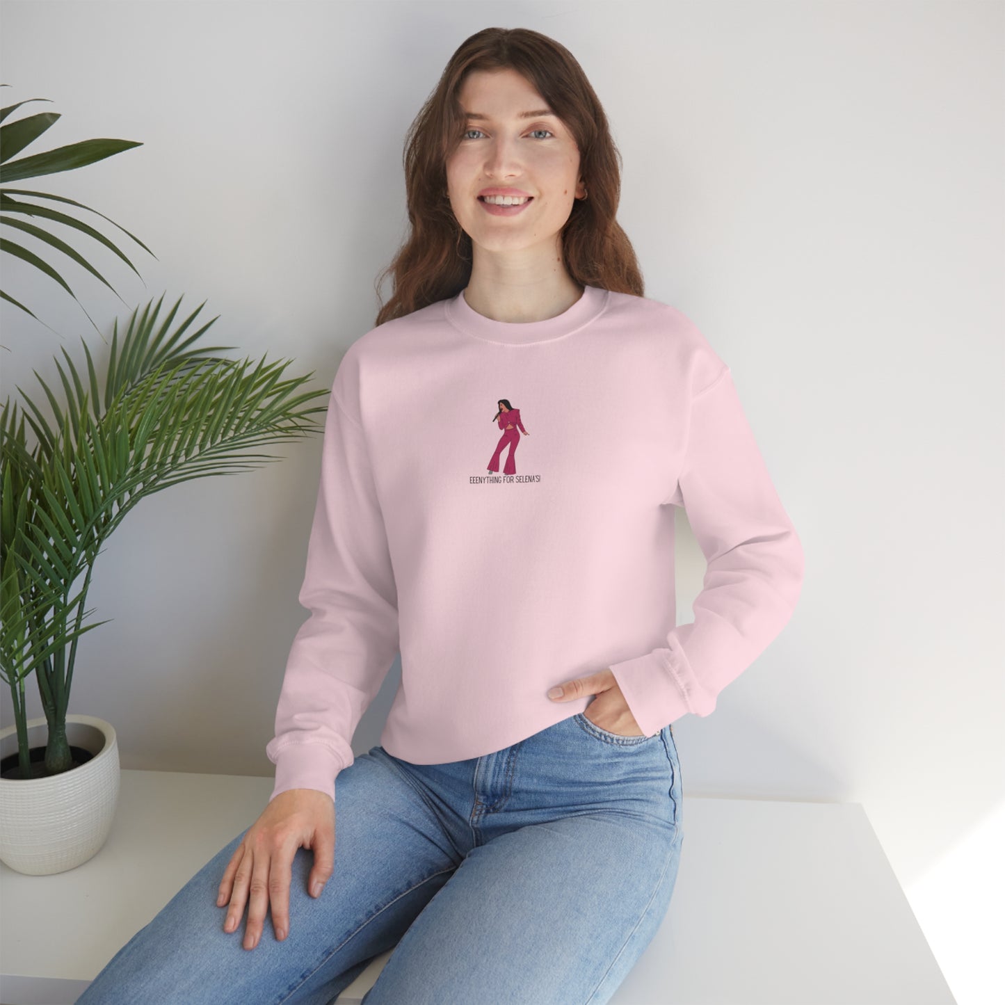 Eeeenything For Selenas Unisex Heavy Blend Crewneck Sweatshirt