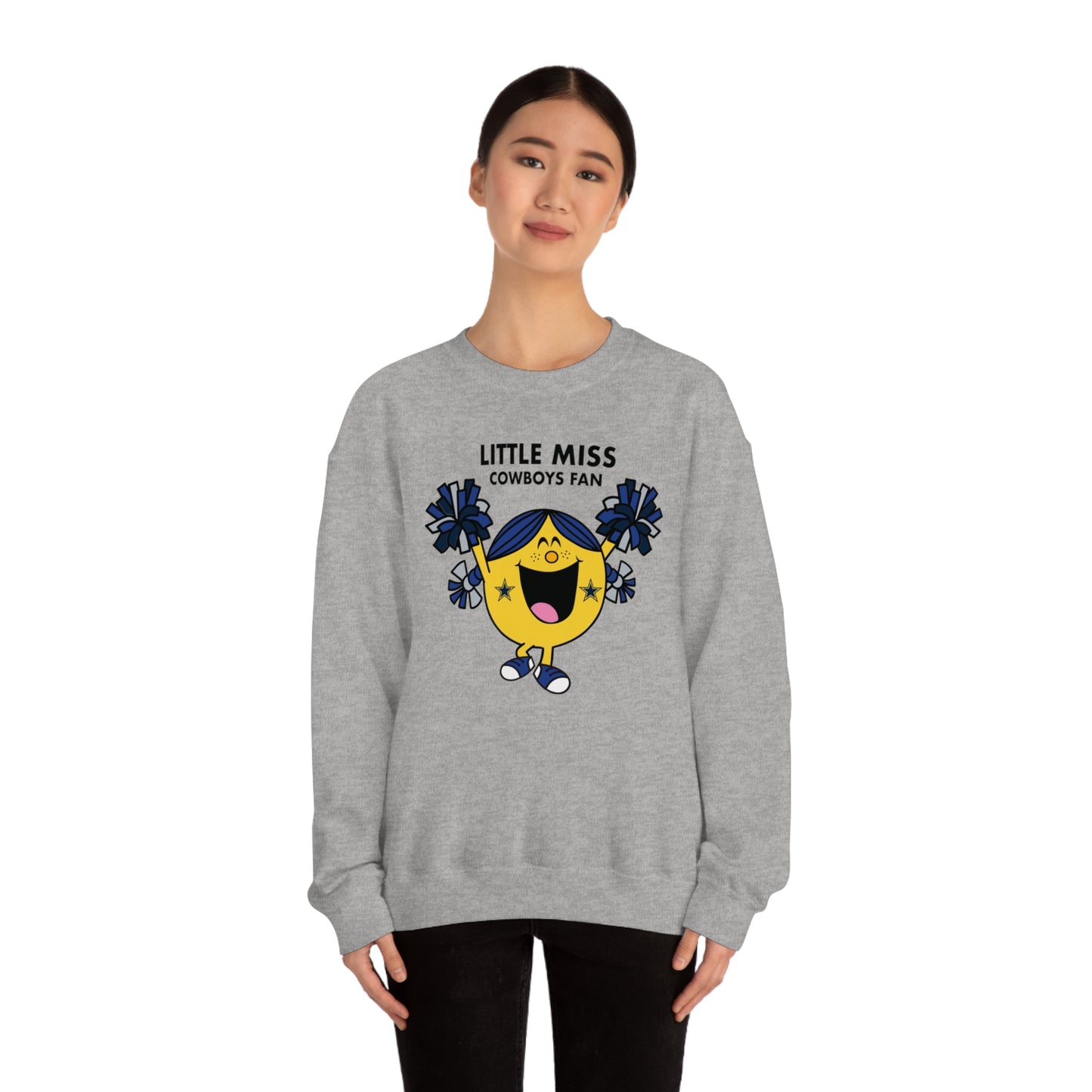 Little Miss Dallas Cowboys Unisex Heavy Blend Crewneck Sweatshirt