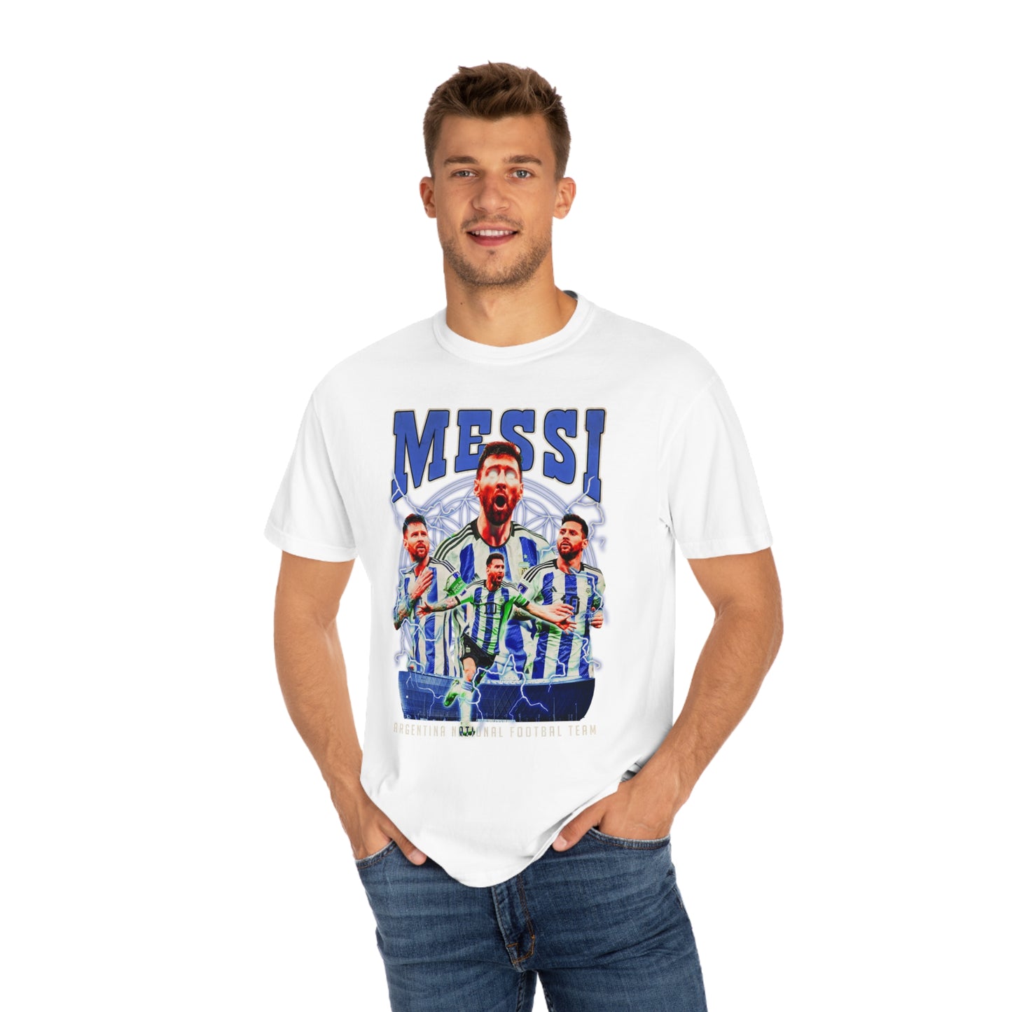 Messi Soccer Unisex Garment-Dyed T-shirt