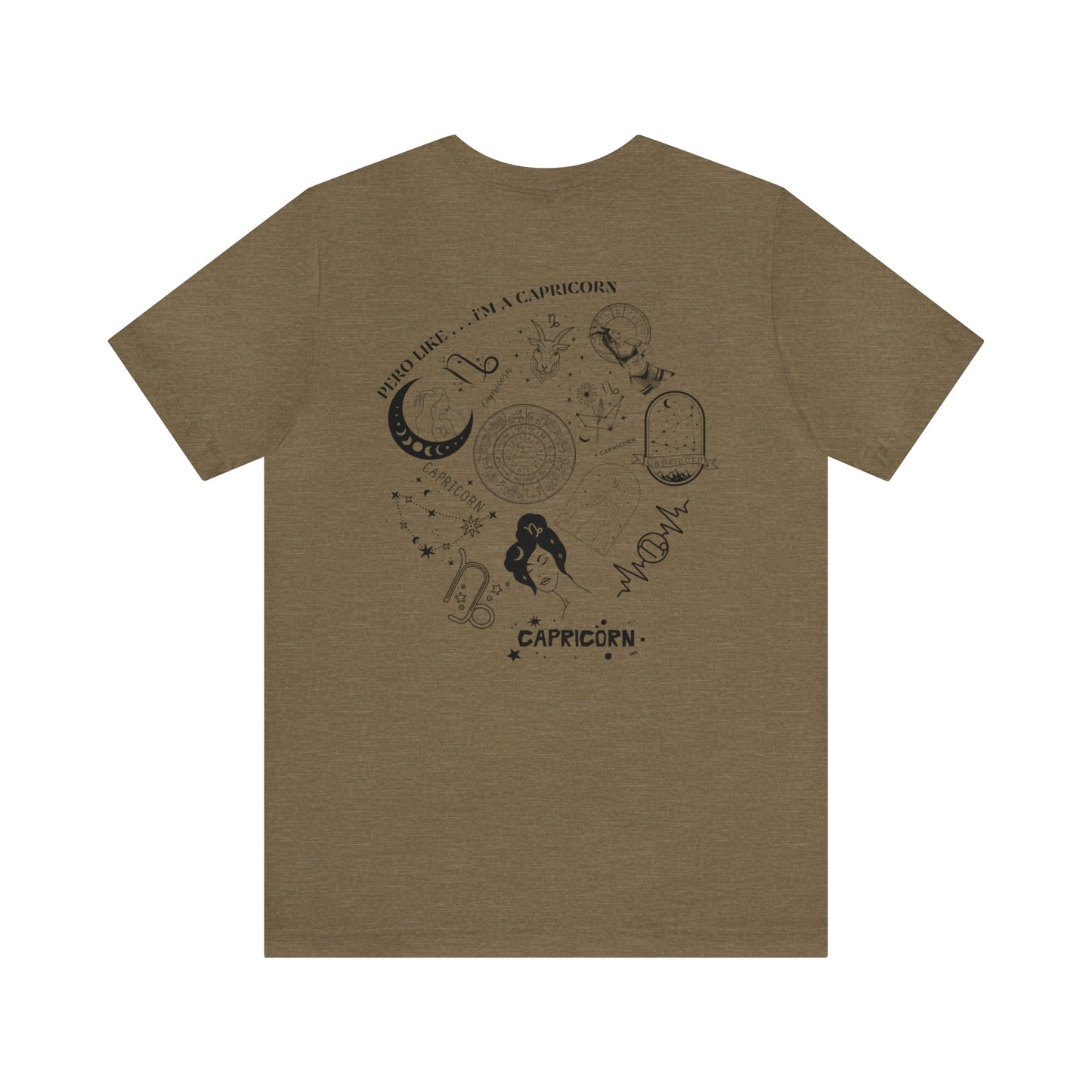 Zodiac Capricorn - Astrology Unisex Jersey Short Sleeve Tee Front/Back Print