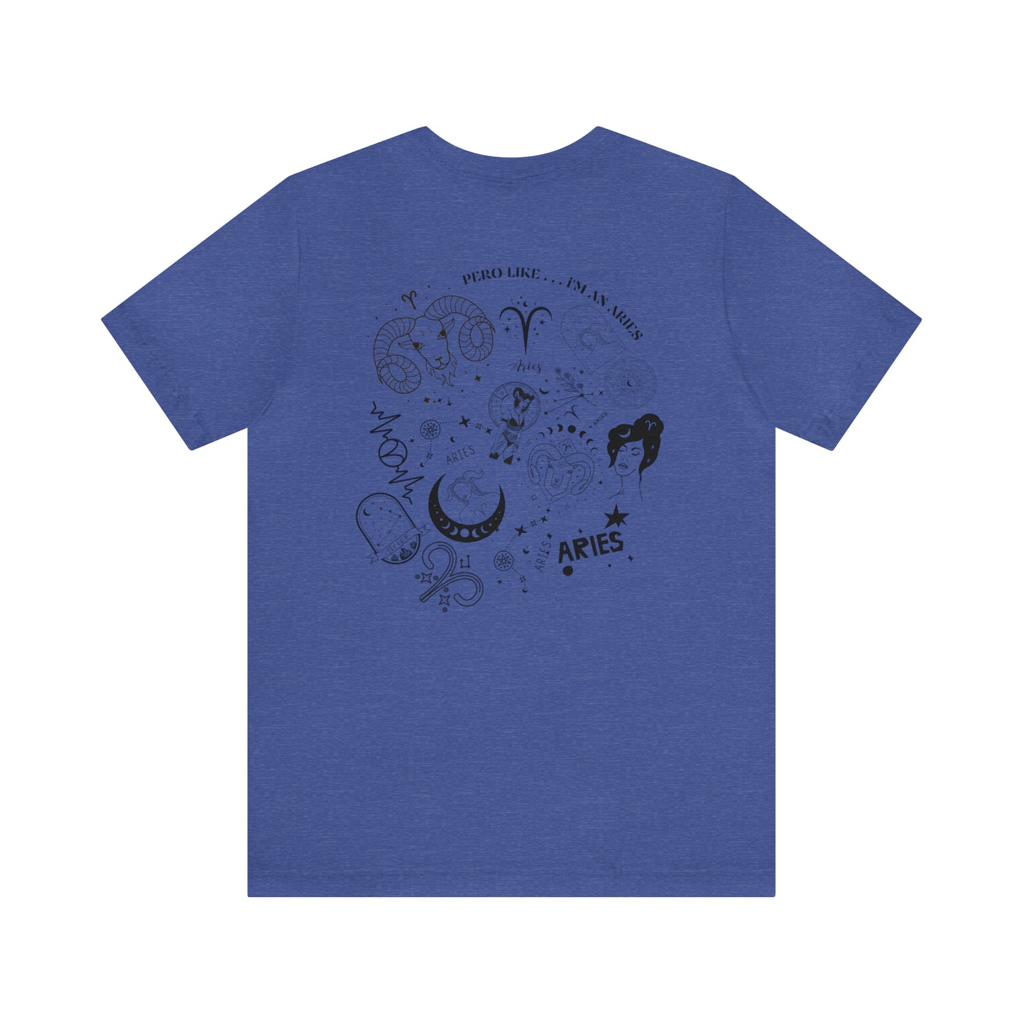 Zodiac Aries - Astrology Unisex Jersey Short Sleeve Tee Front/Back Print