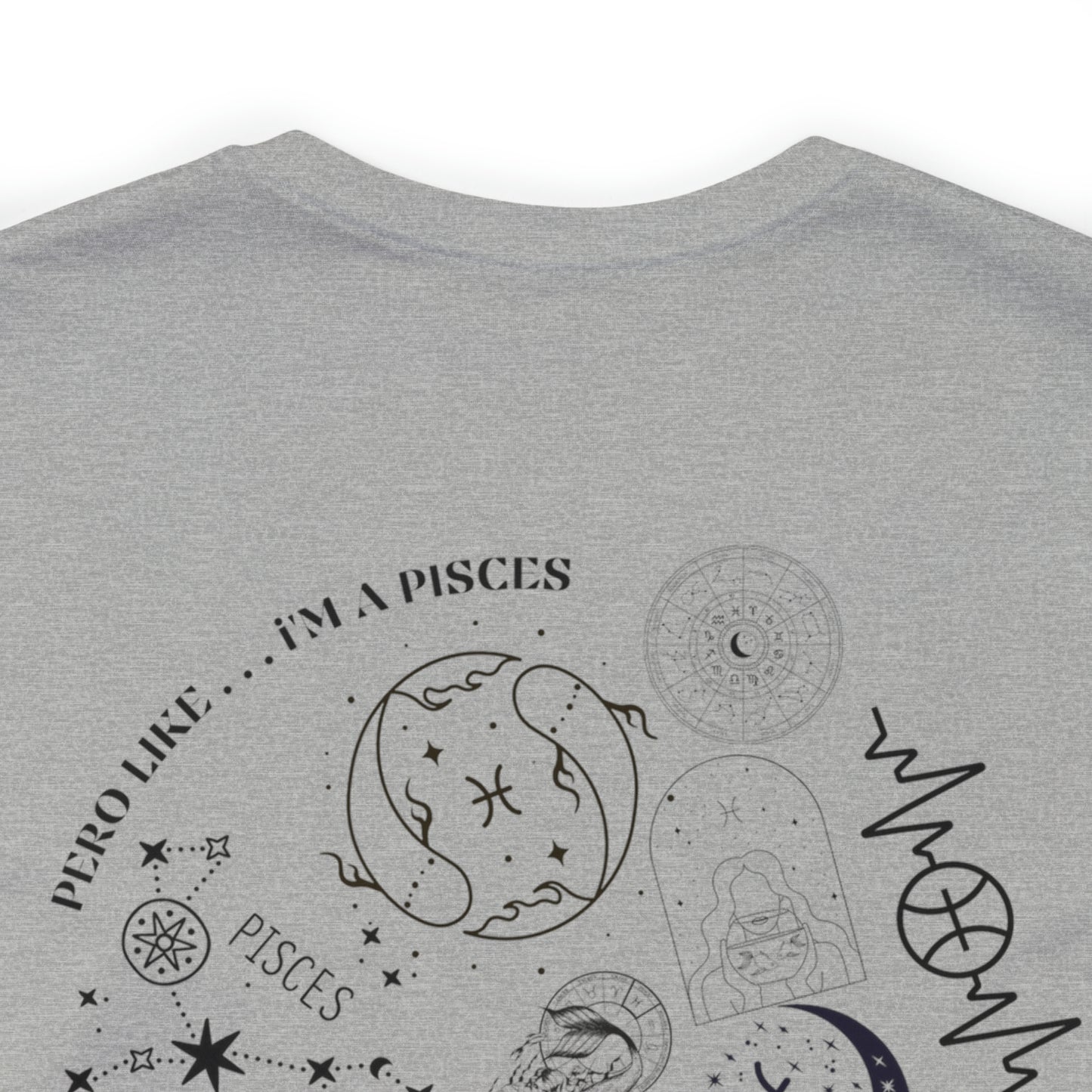 Zodiac Pisces - Astrology Unisex Jersey Short Sleeve Tee Front/Back Print