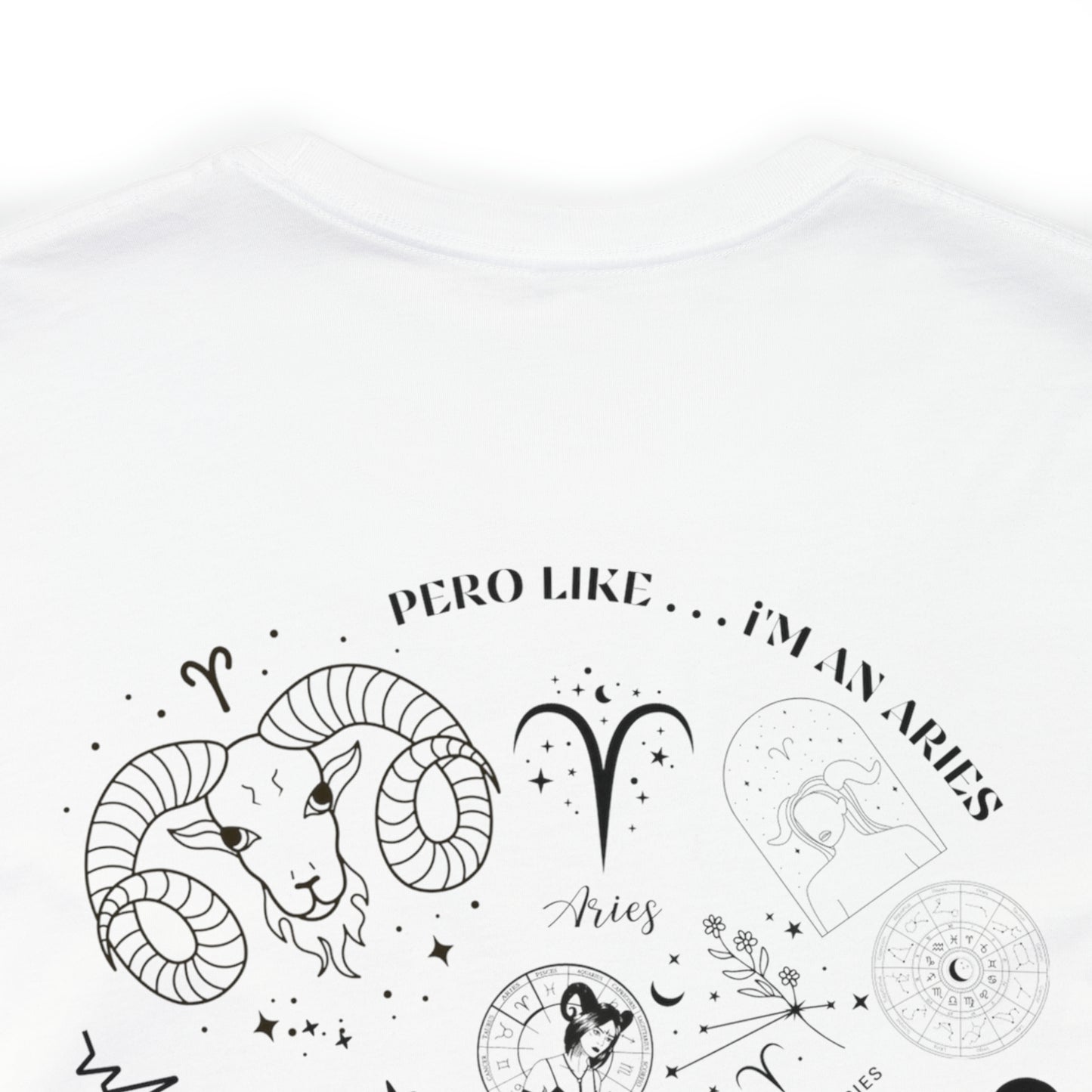 Zodiac Aries - Astrology Unisex Jersey Short Sleeve Tee Front/Back Print