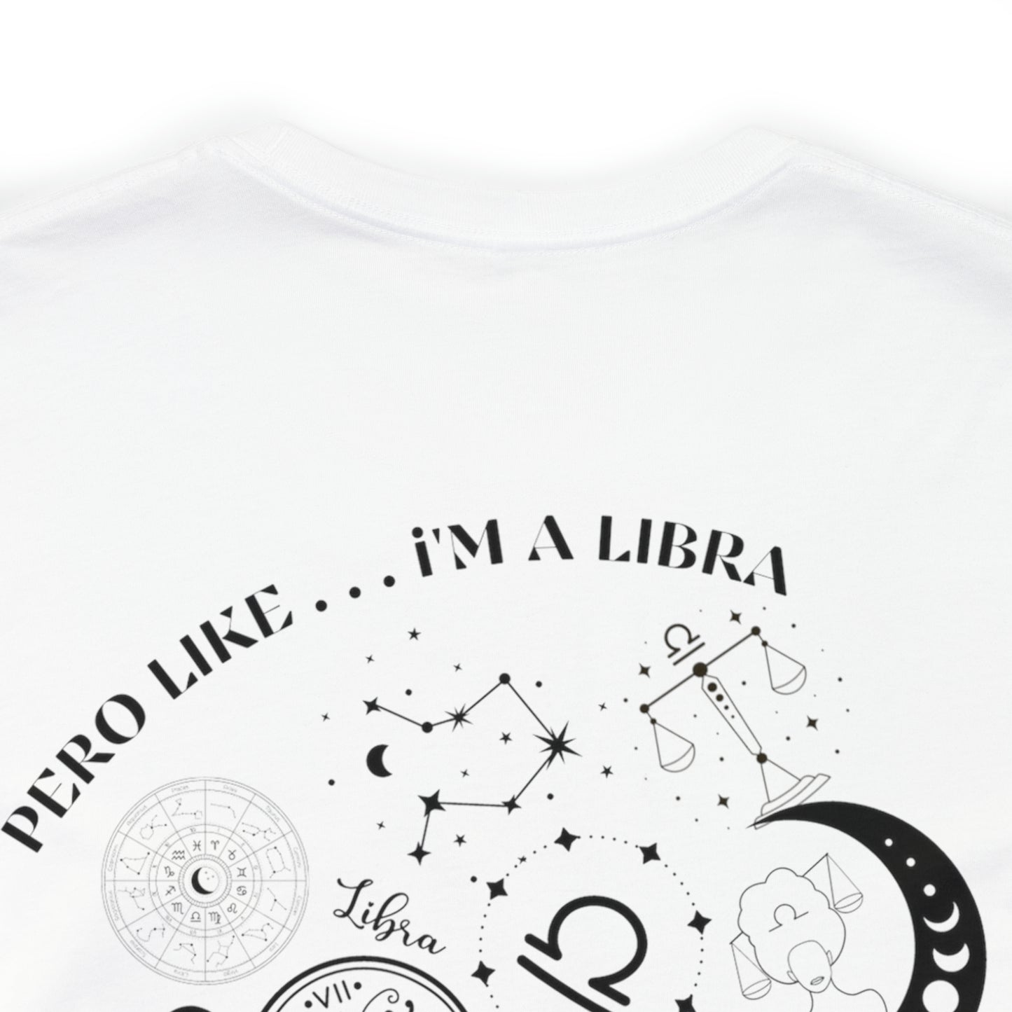 Zodiac Libra - Astrology Unisex Jersey Short Sleeve Tee Front/Back Print