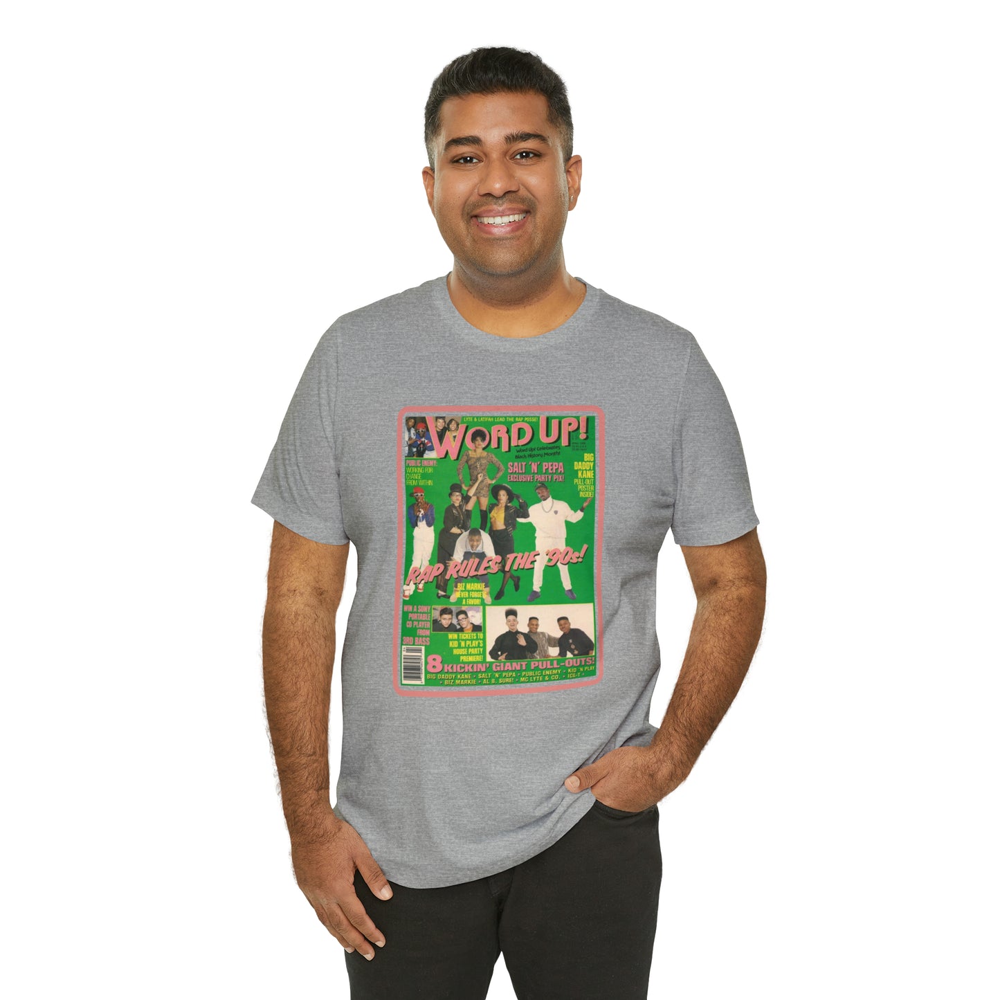 90s Throwback Word Up Magazine Unisex Jersey Short Sleeve Tee