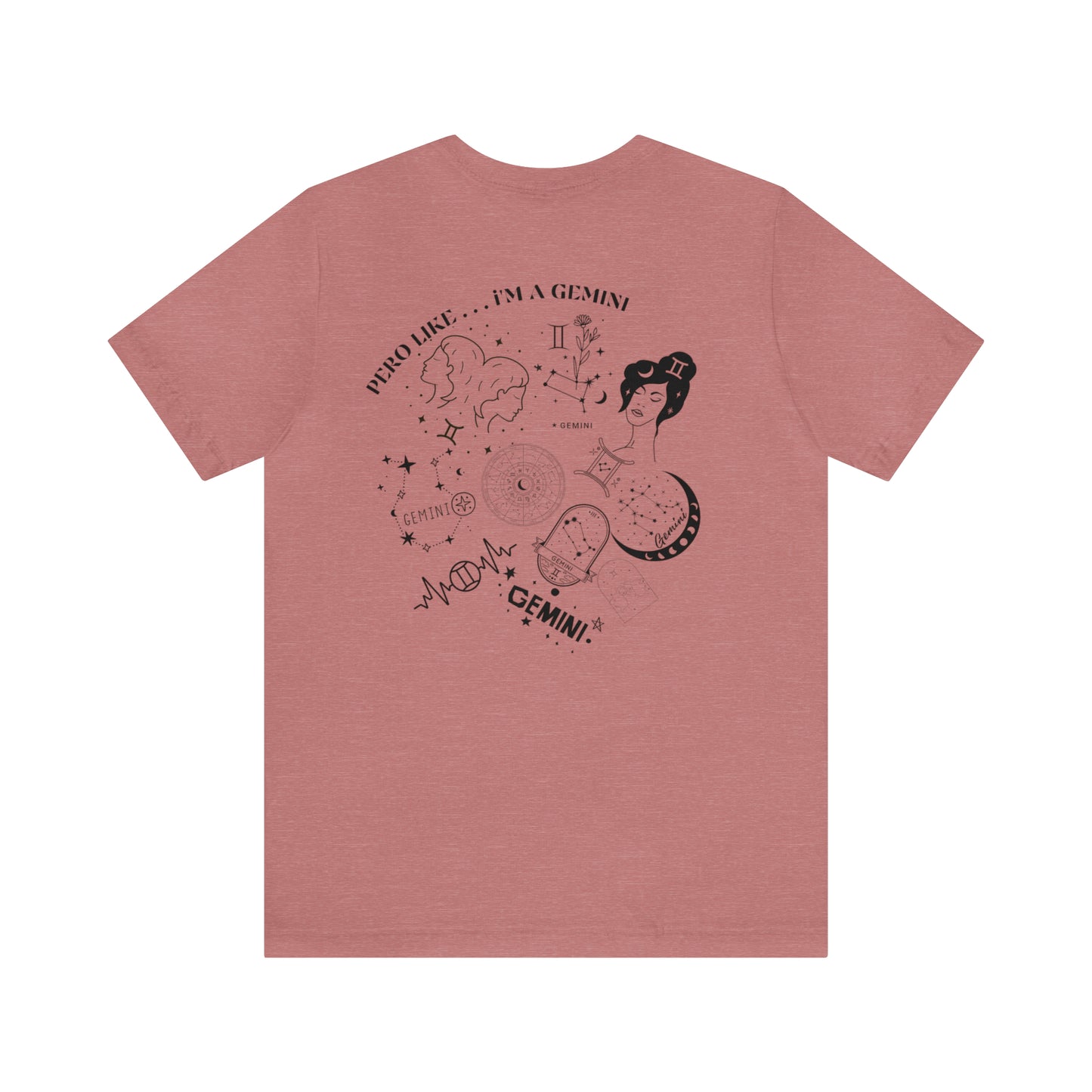 Zodiac Gemini - Astrology Unisex Jersey Short Sleeve Tee Front/Back Print