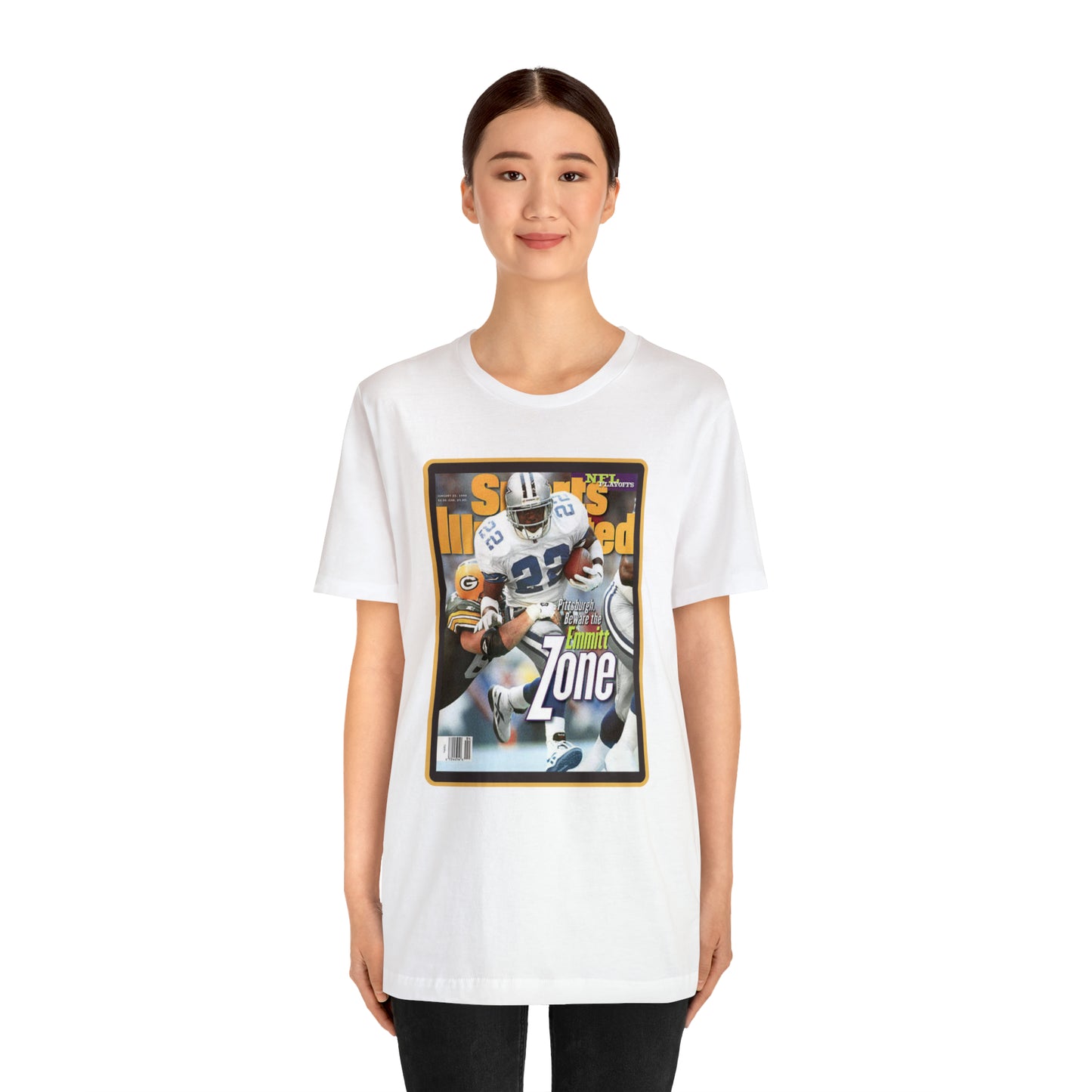 90s Throwback Dallas Cowboys Emmitt Smith Sports Illustrated Magazine Unisex Jersey Short Sleeve Tee