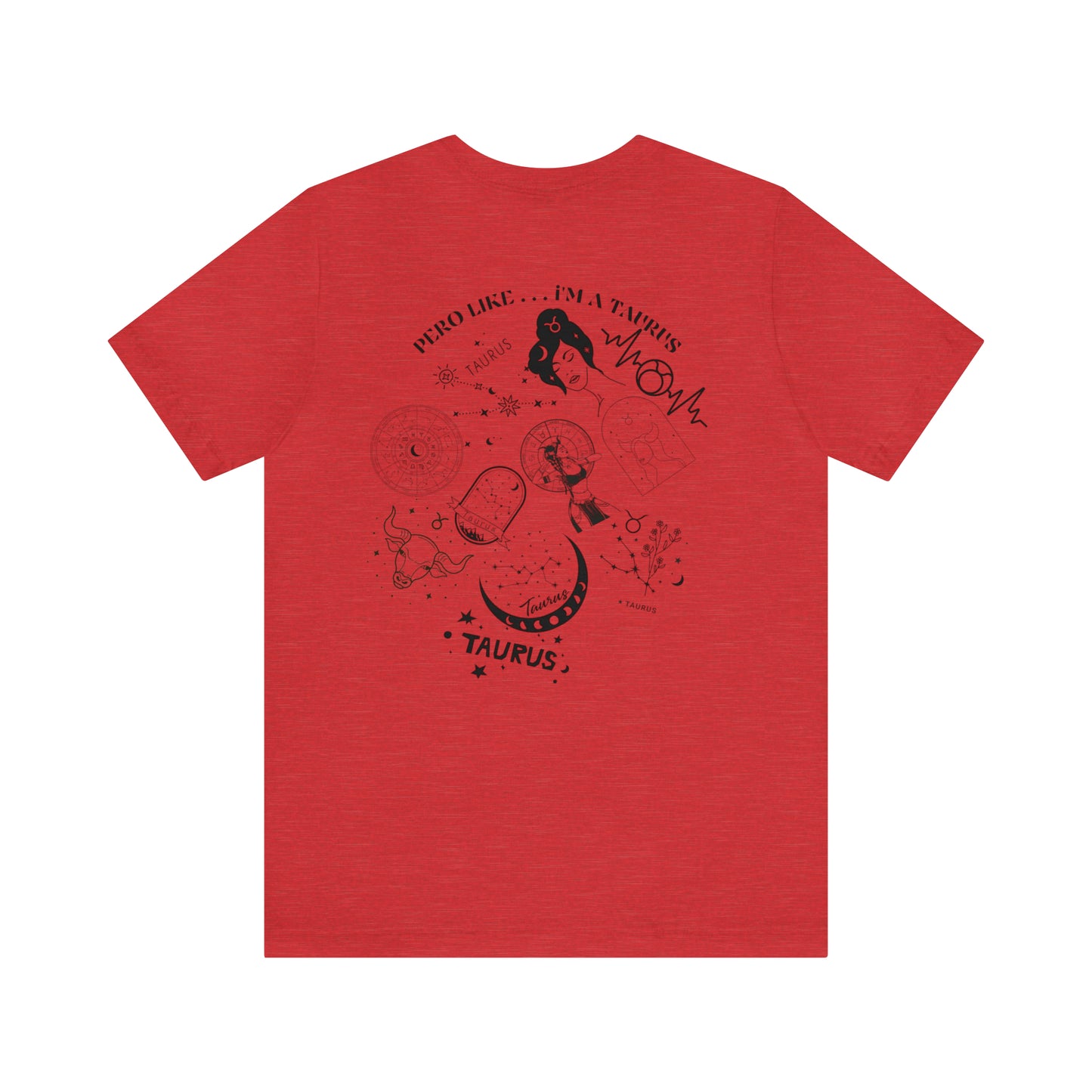 Zodiac Taurus - Astrology Unisex Jersey Short Sleeve Tee Front/Back Print