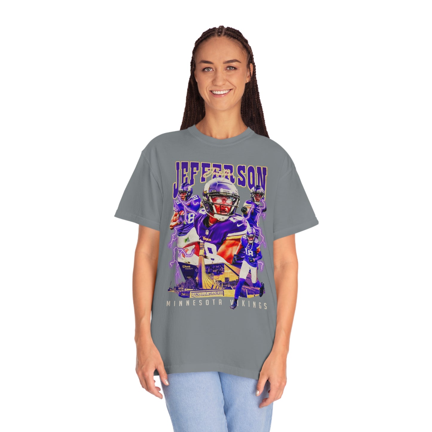 Jefferson Vikings Football Unisex Garment-Dyed T-shirt