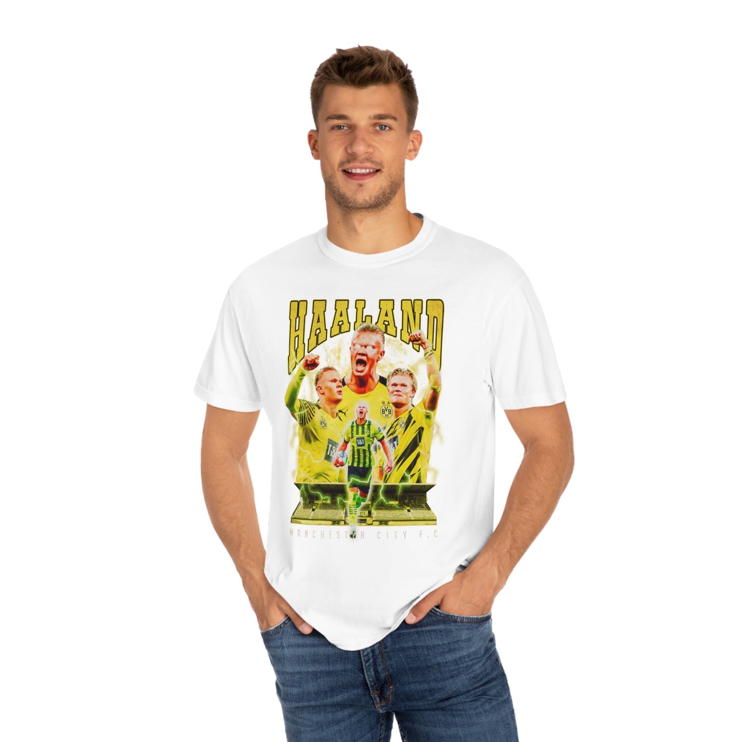 Haaland Soccer Unisex Garment-Dyed T-shirt