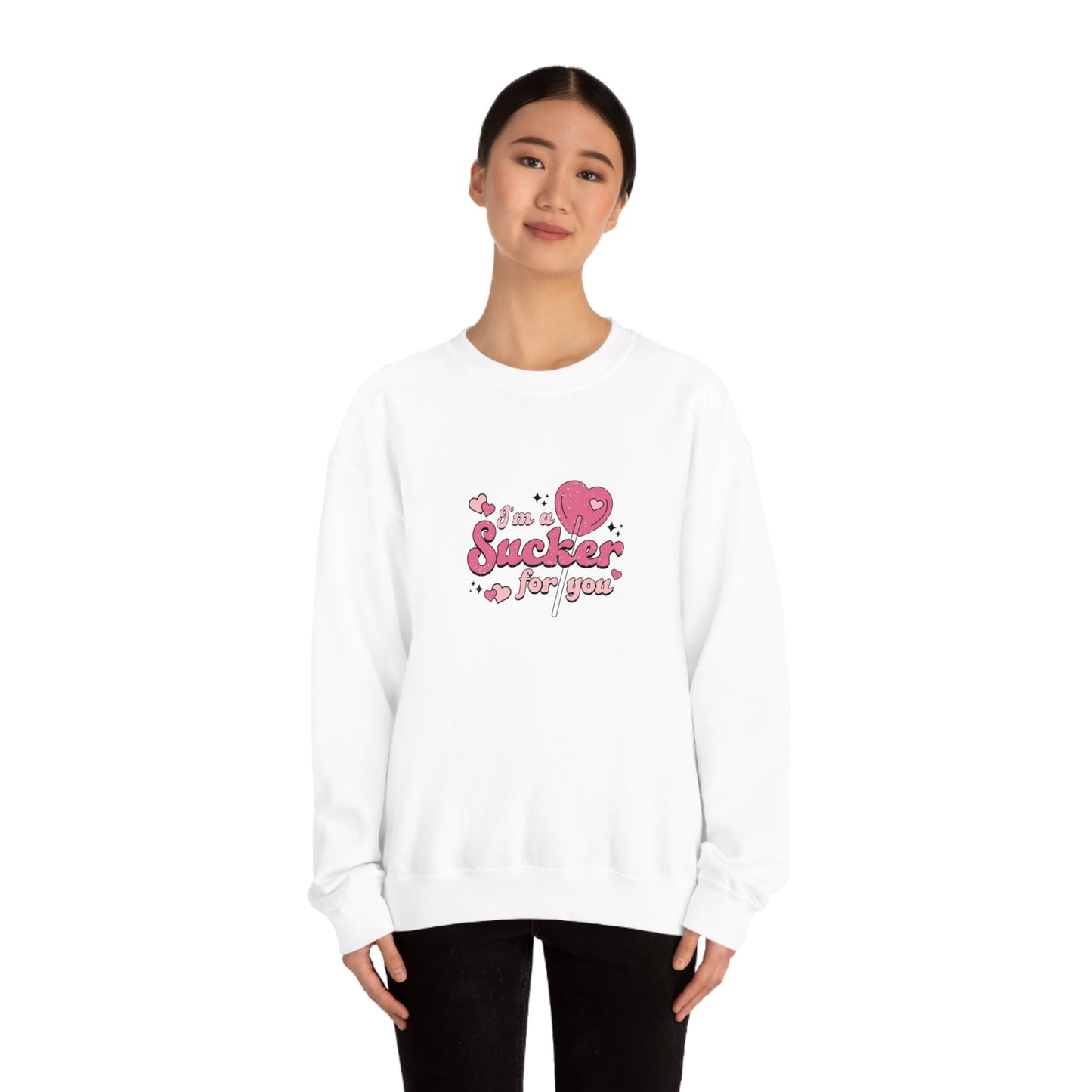 Sucker For You Valentines Day Unisex Heavy Blend Crewneck Sweatshirt
