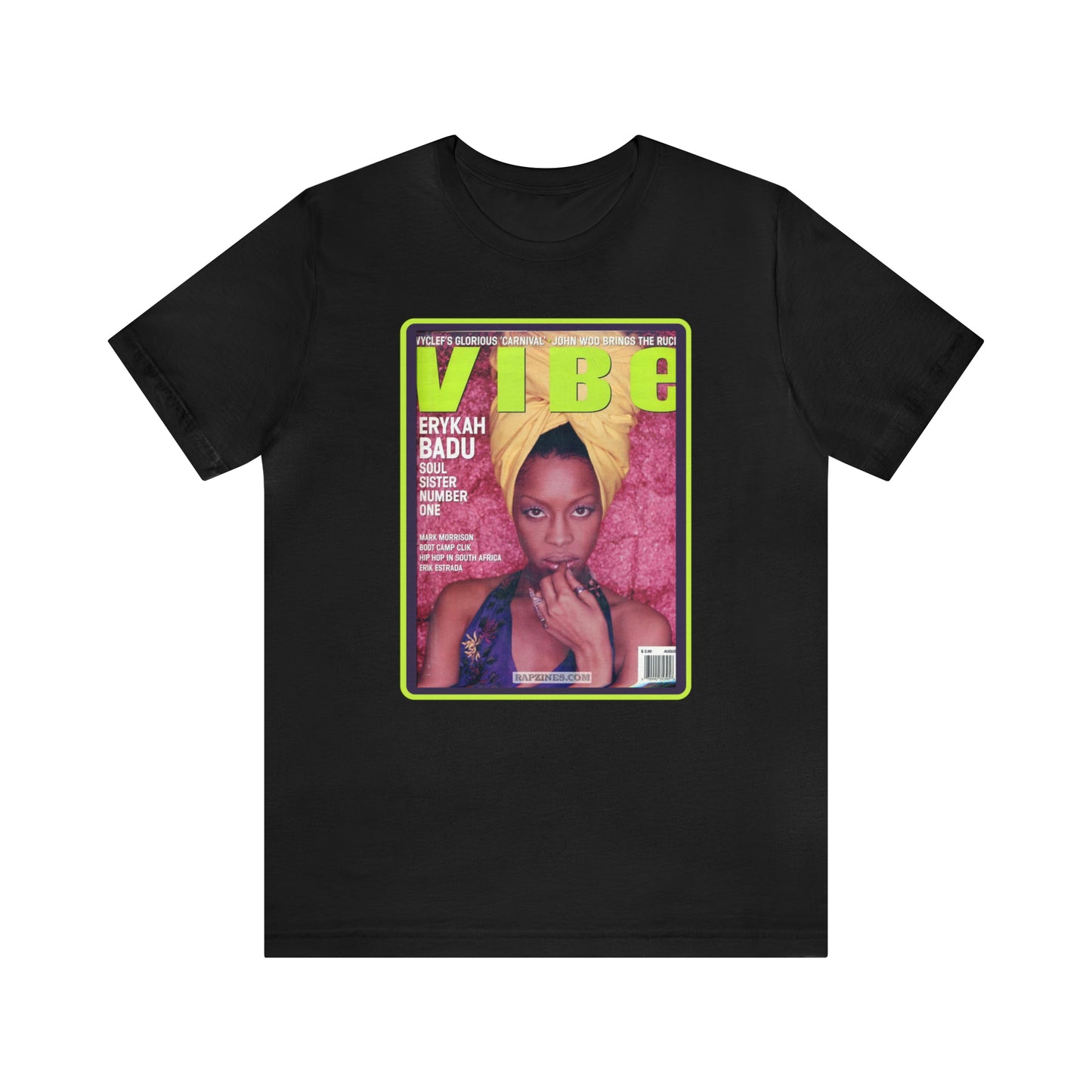 90s Throwback Erykah Badu Vibe Magazine Unisex Jersey Short Sleeve Tee