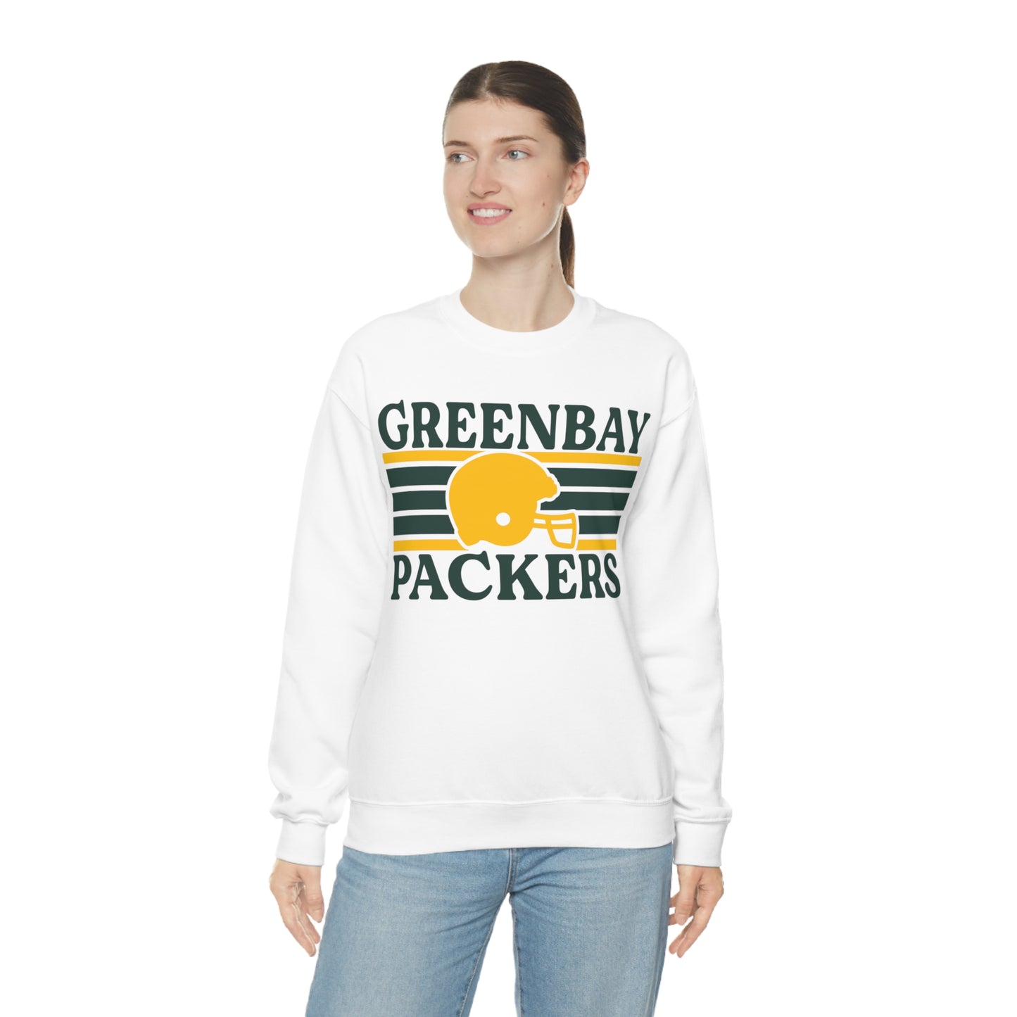 Retro Style Green Bay Football Unisex Heavy Blend Crewneck Sweatshirt