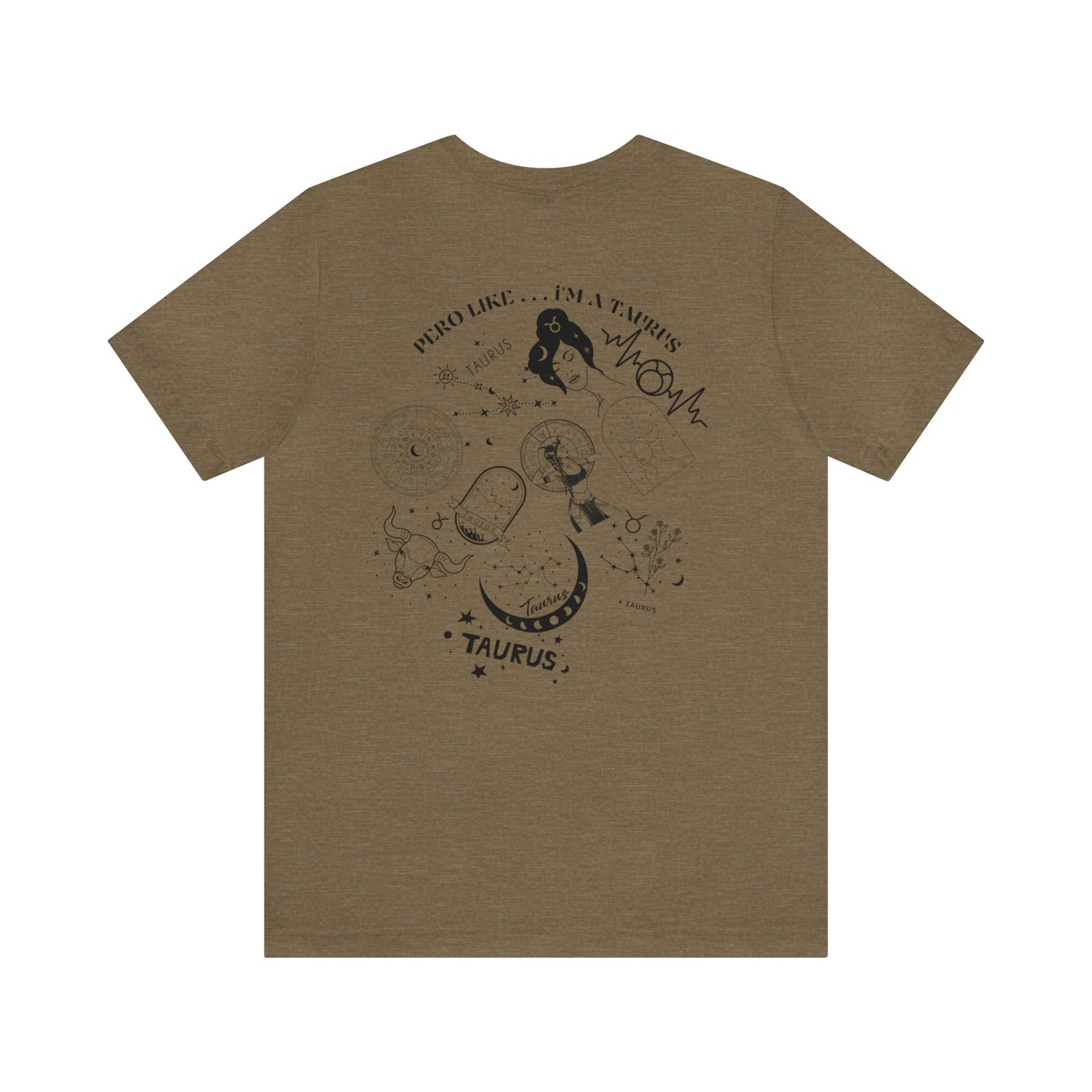 Zodiac Taurus - Astrology Unisex Jersey Short Sleeve Tee Front/Back Print