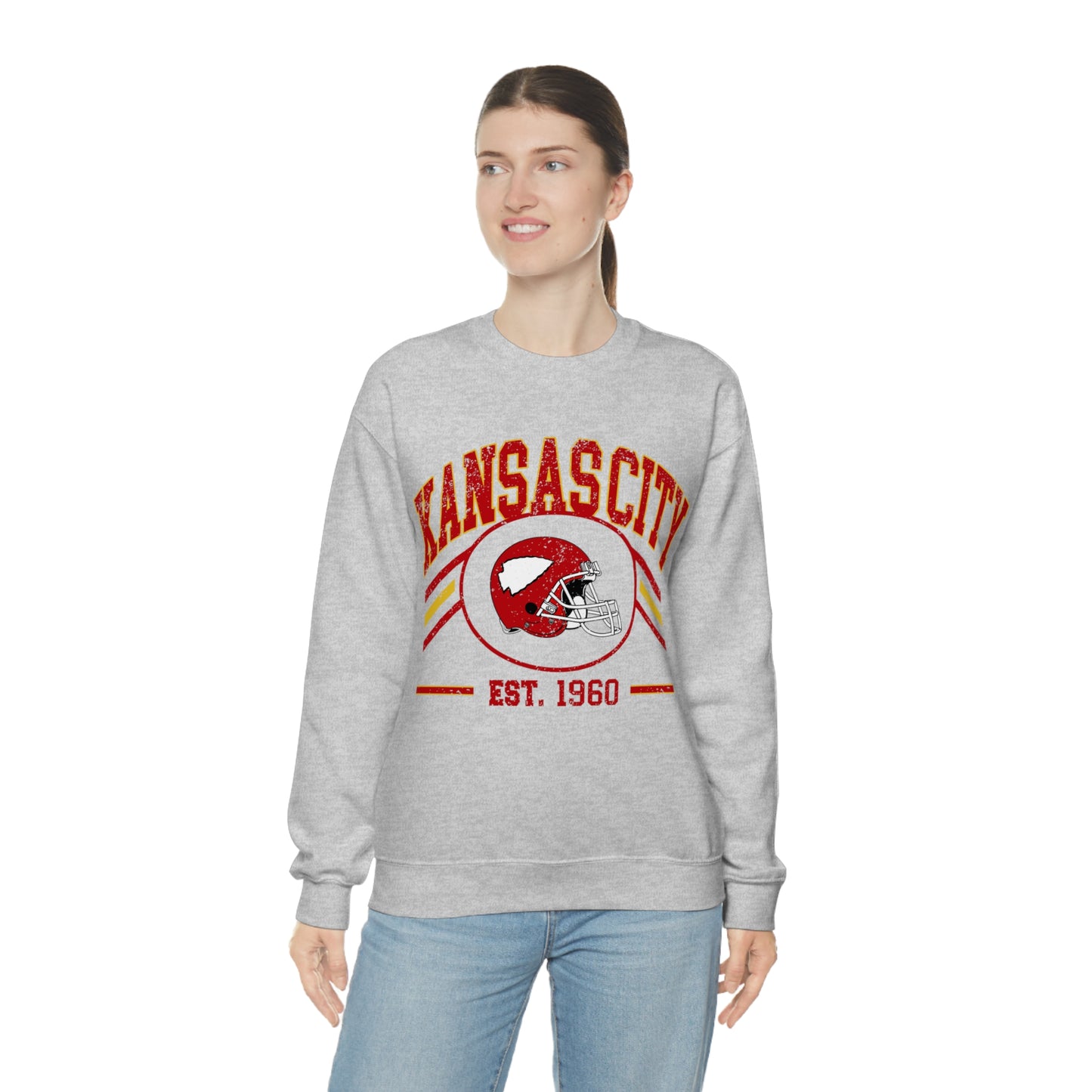 Kansas City Football Unisex Heavy Blend Crewneck Sweatshirt