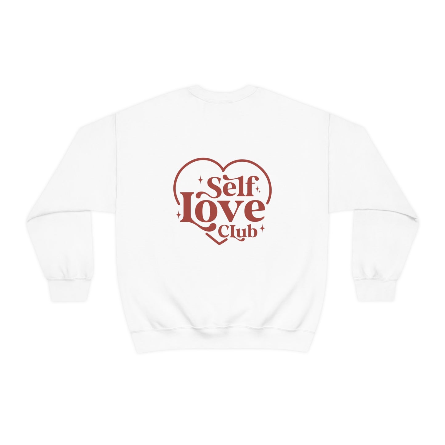 Heart Self Love Club Valentines Day Unisex Heavy Blend Crewneck Sweatshirt Front/Back Print