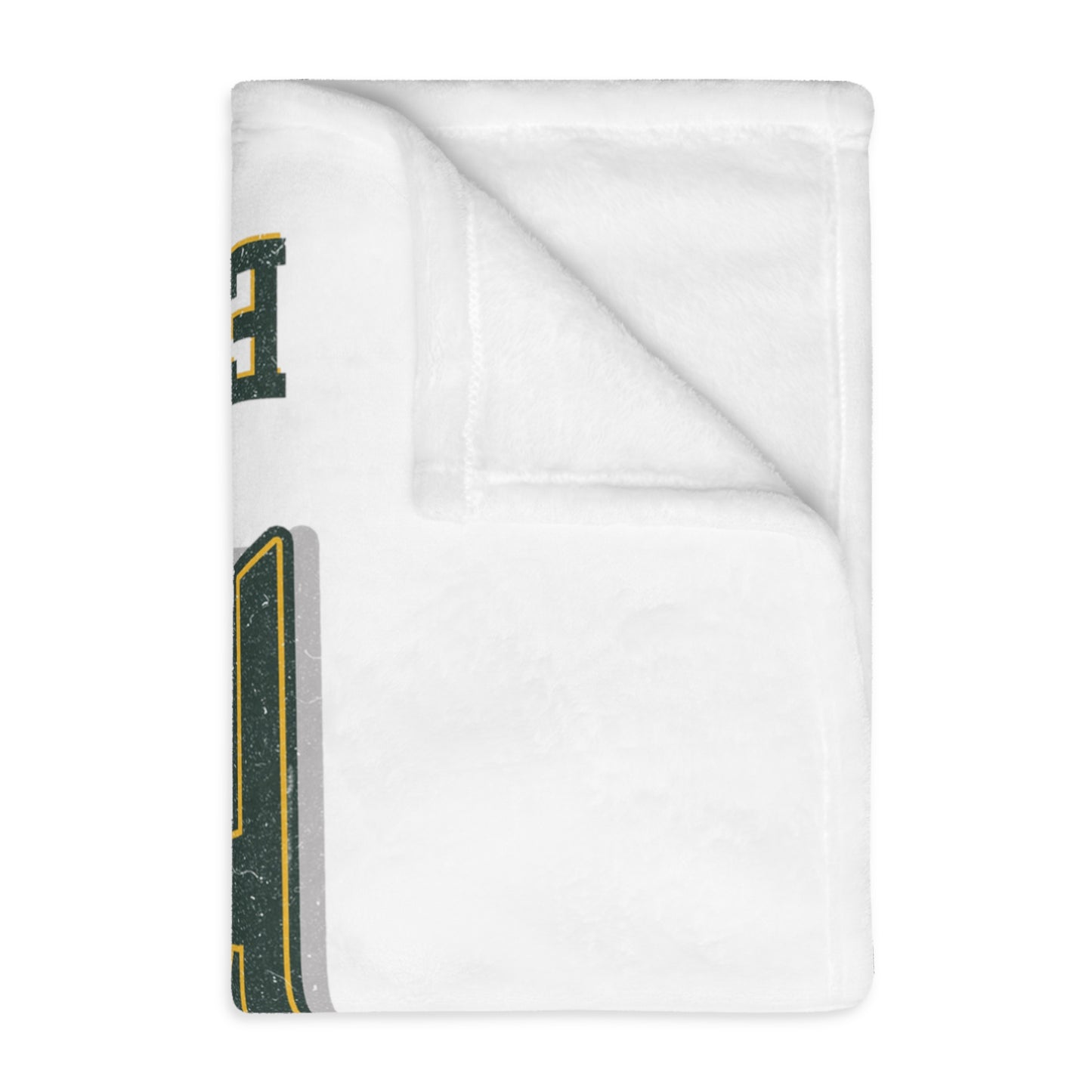 Green Bay Football Velveteen Minky Throw Blanket