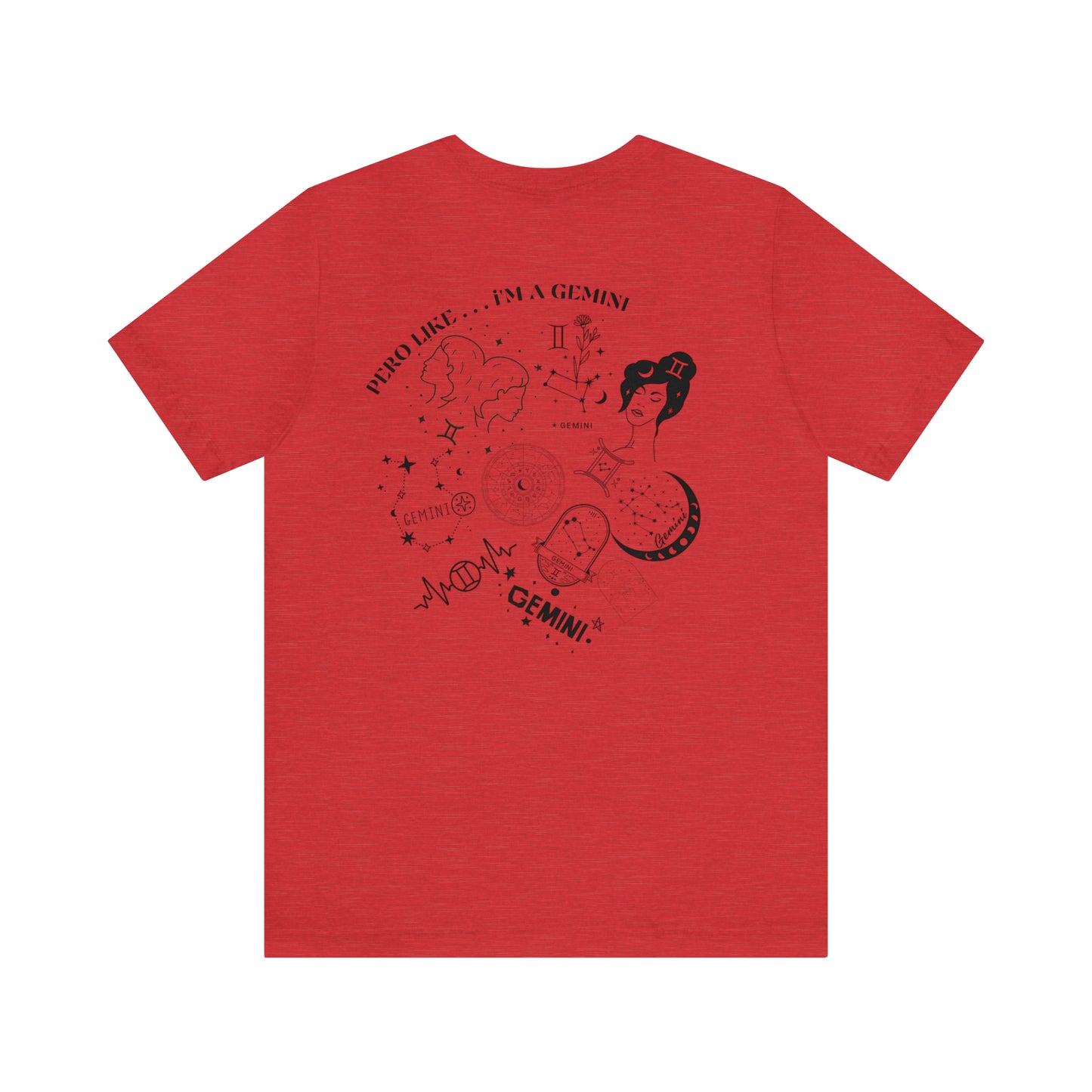 Zodiac Gemini - Astrology Unisex Jersey Short Sleeve Tee Front/Back Print
