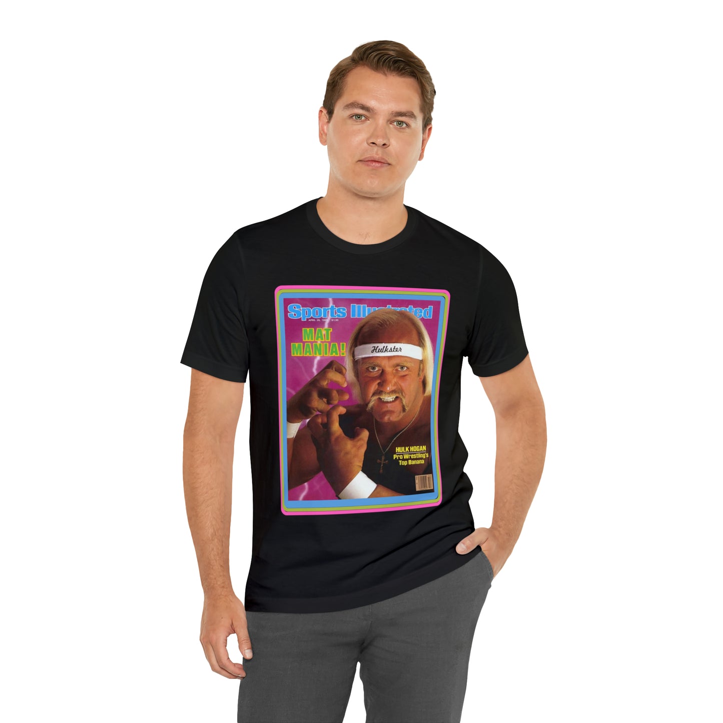90s Throwback Hulk Hogan Sports Illustrated Magazine Unisex Jersey Short Sleeve Tee