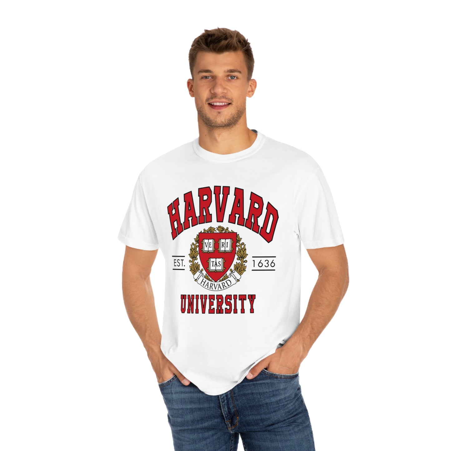 Harvard Unisex Garment-Dyed T-shirt