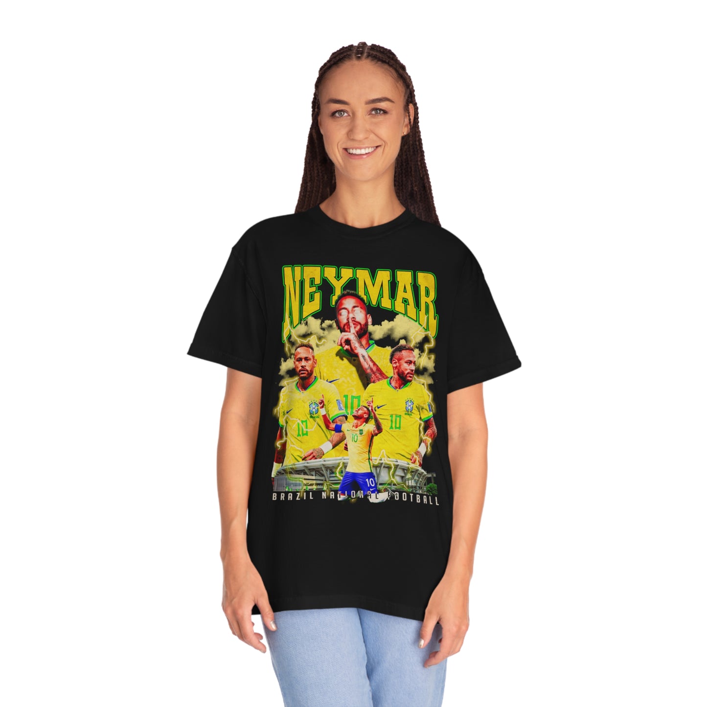 Neymar Soccer Unisex Garment-Dyed T-shirt