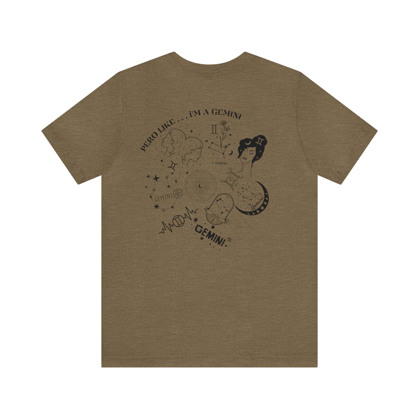 Zodiac Gemini - Astrology Unisex Jersey Short Sleeve Tee Front/Back Print