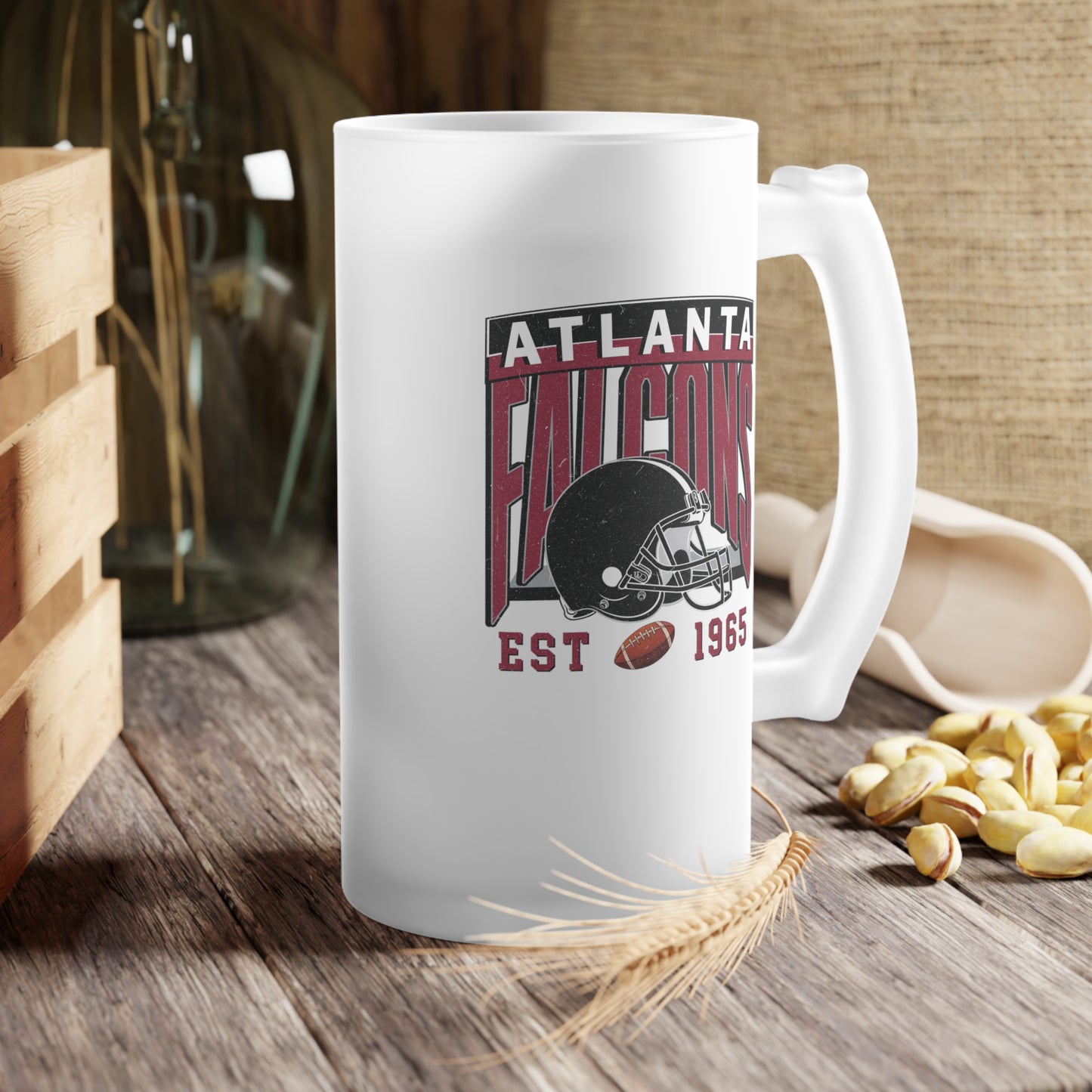Atlanta Football Frosted Glass Beer Mug