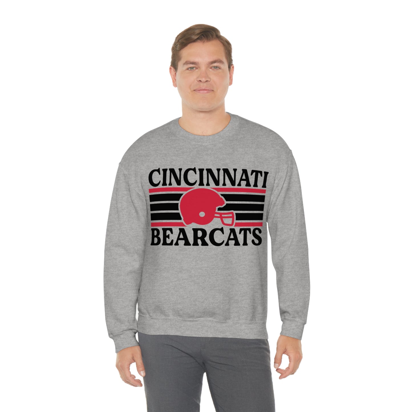 Retro Style Bearcats Football Unisex Heavy Blend Crewneck Sweatshirt