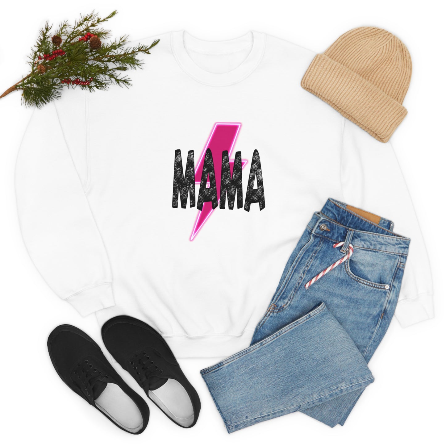 Mama Mommy & Me Matching Set Unisex DryBlend® Crewneck Sweatshirt