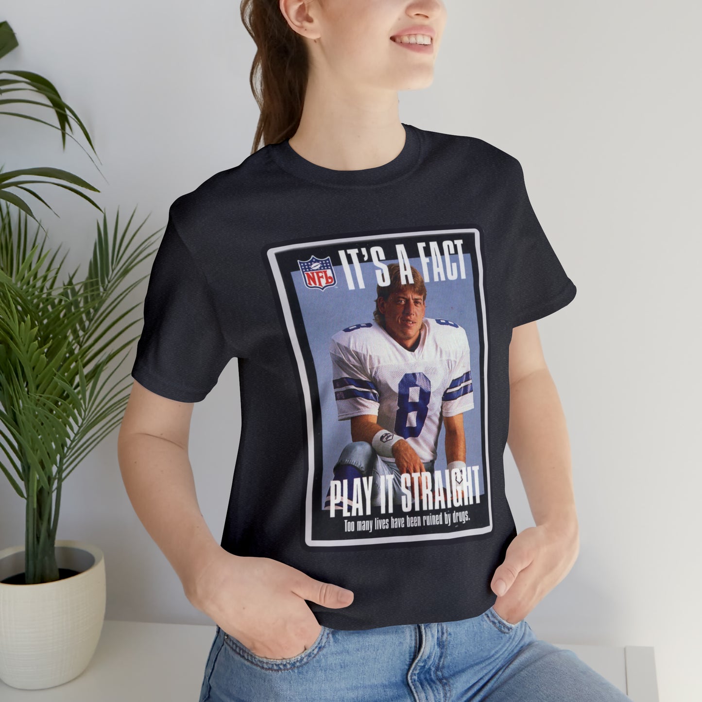 90s Throwback Dallas Cowboys Troy Aikman v2 Sports Illustrated Magazine Unisex Jersey Short Sleeve Tee