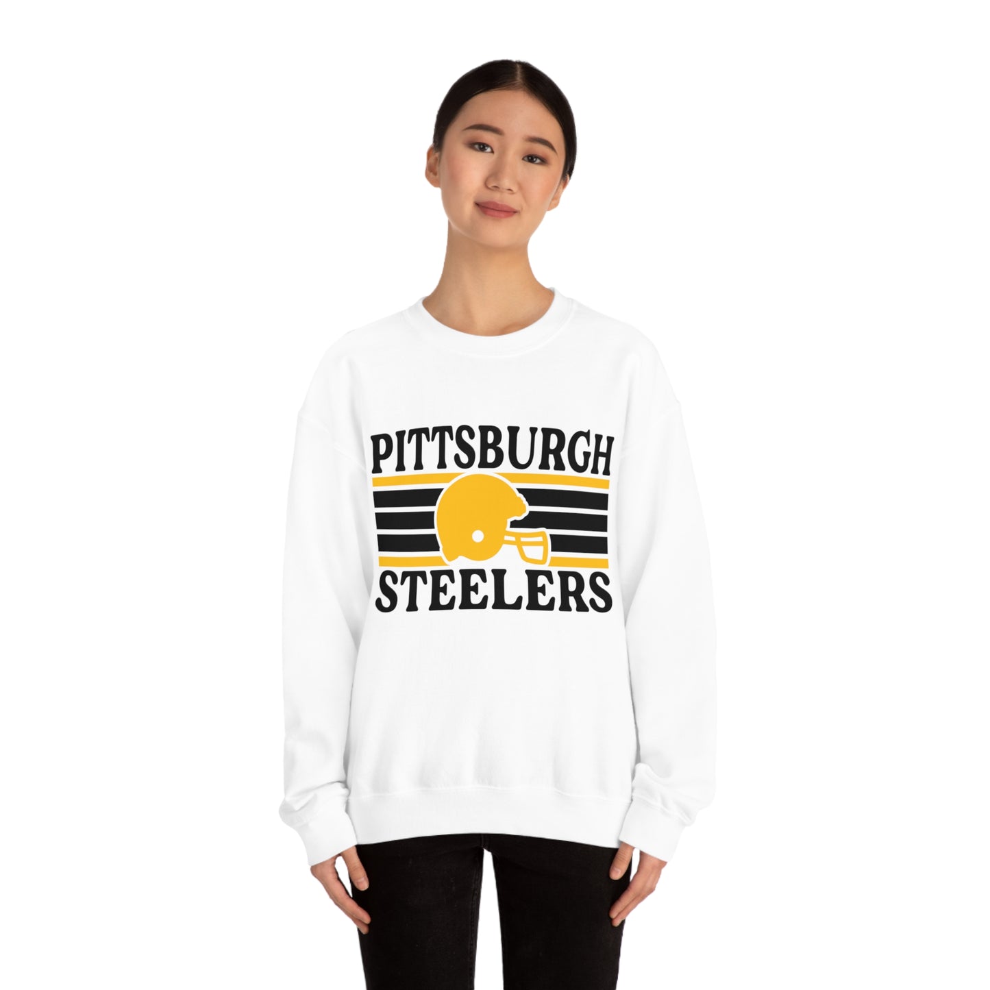 Retro Style Pittsburgh Football Unisex Heavy Blend Crewneck Sweatshirt