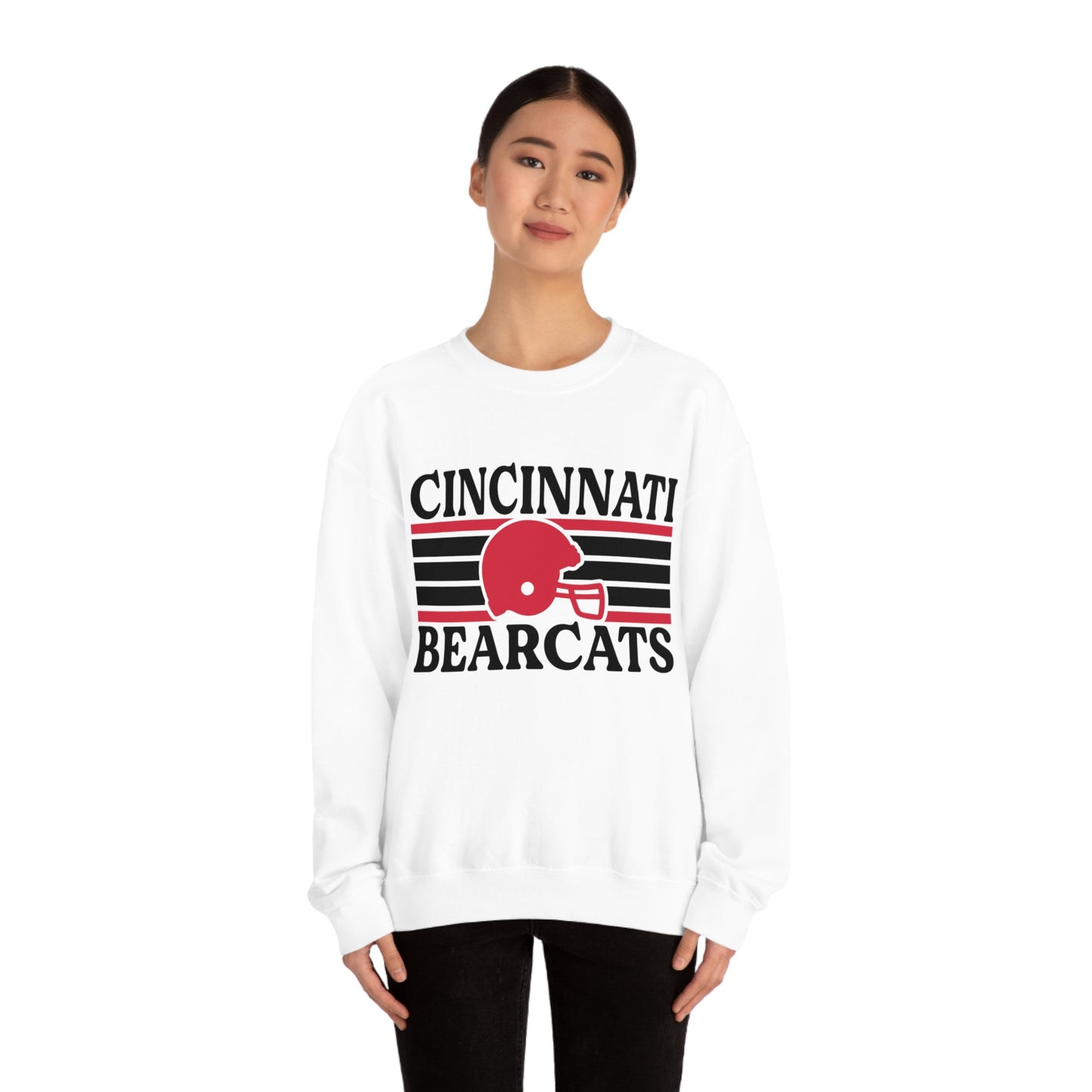 Retro Style Bearcats Football Unisex Heavy Blend Crewneck Sweatshirt