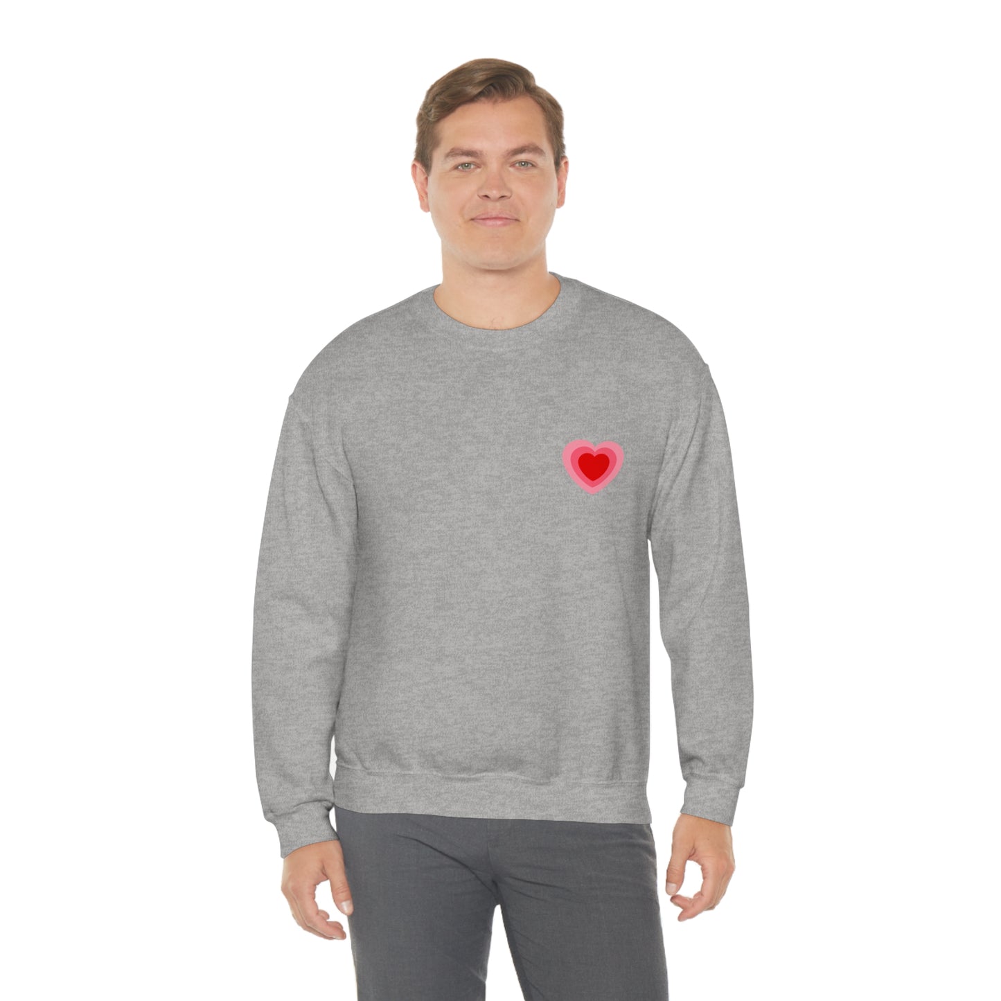 Heart Thick Thighs Love Vibes Valentines Day Unisex Heavy Blend Crewneck Sweatshirt Front/Back Print