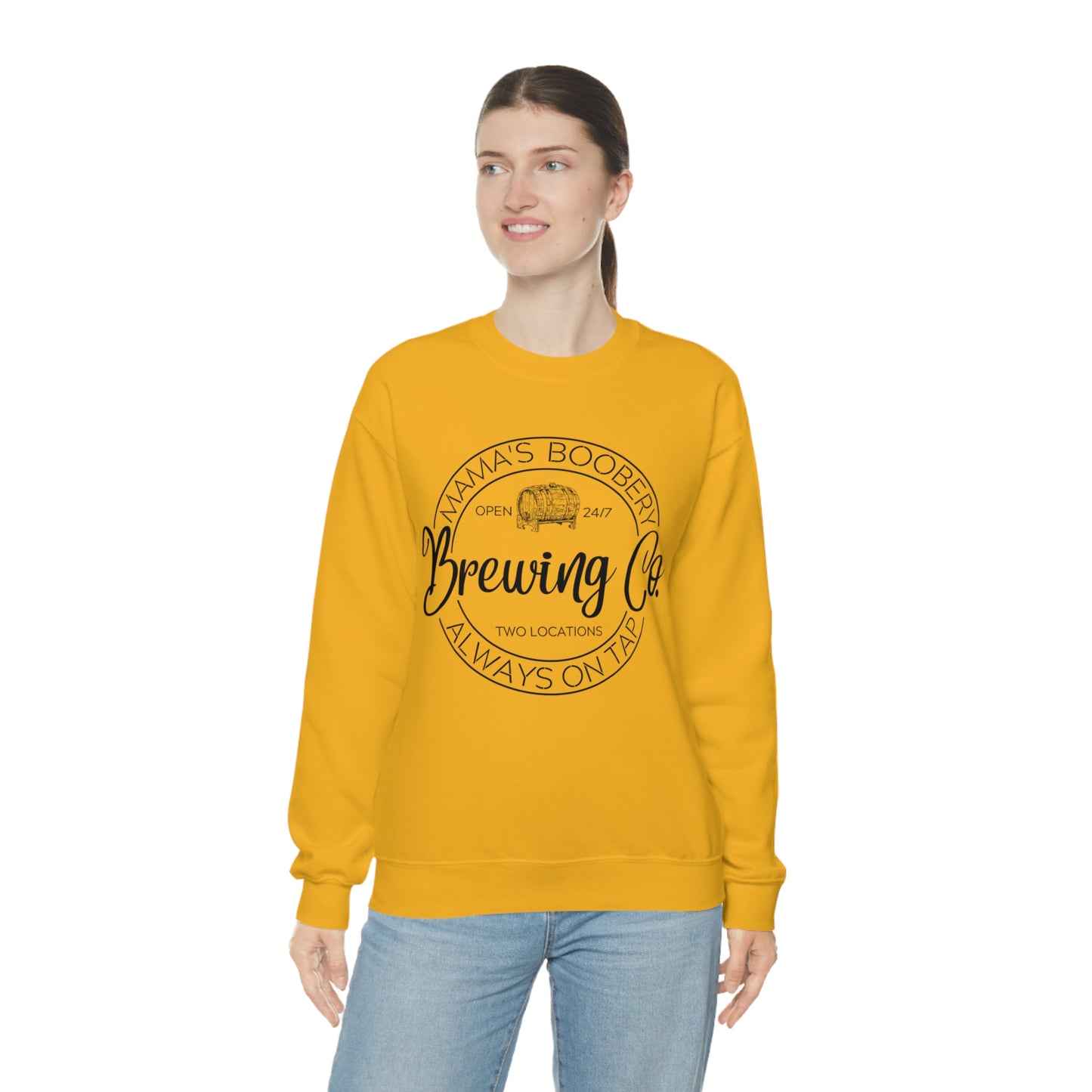 Moms Boobery Brewery Unisex DryBlend® Crewneck Sweatshirt